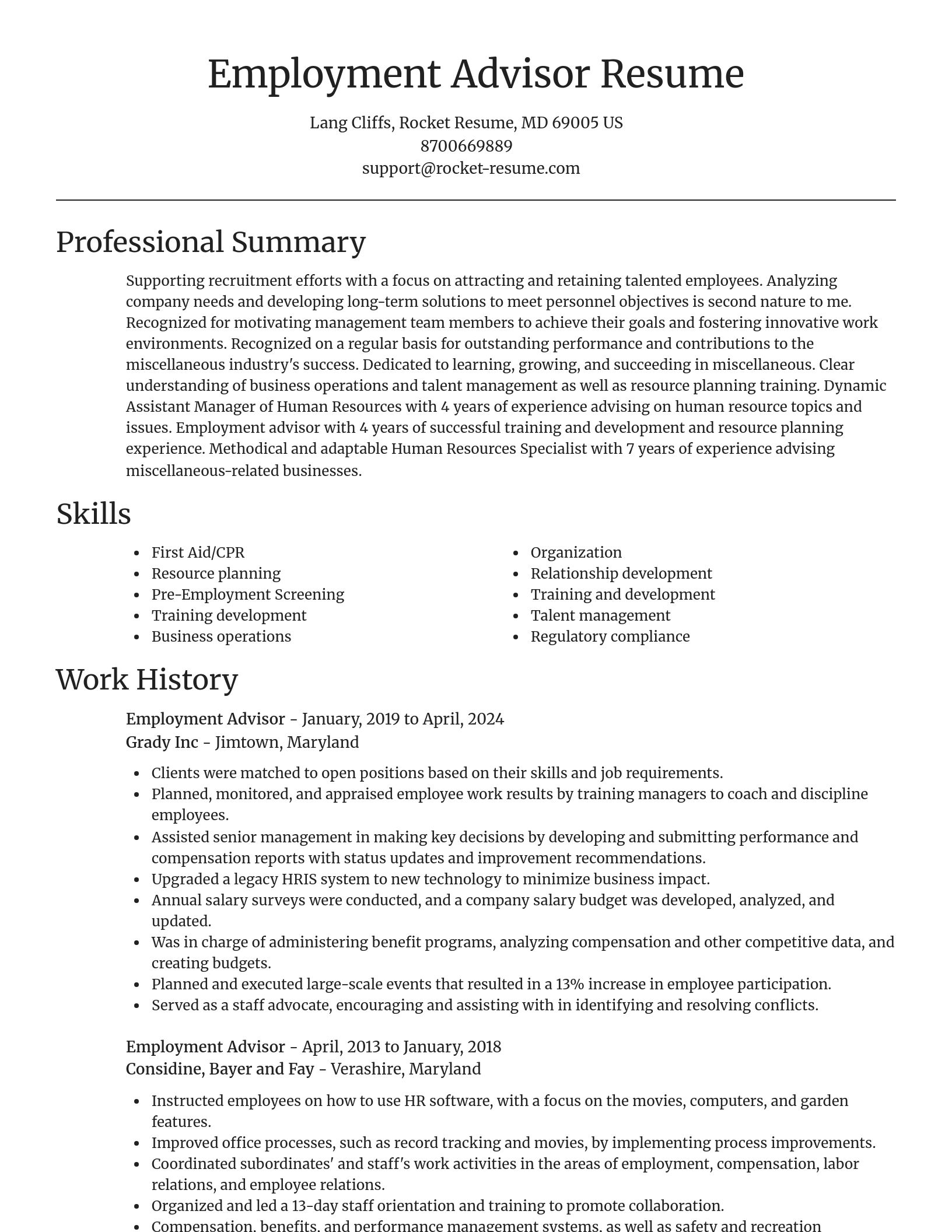 Focal Point resume template