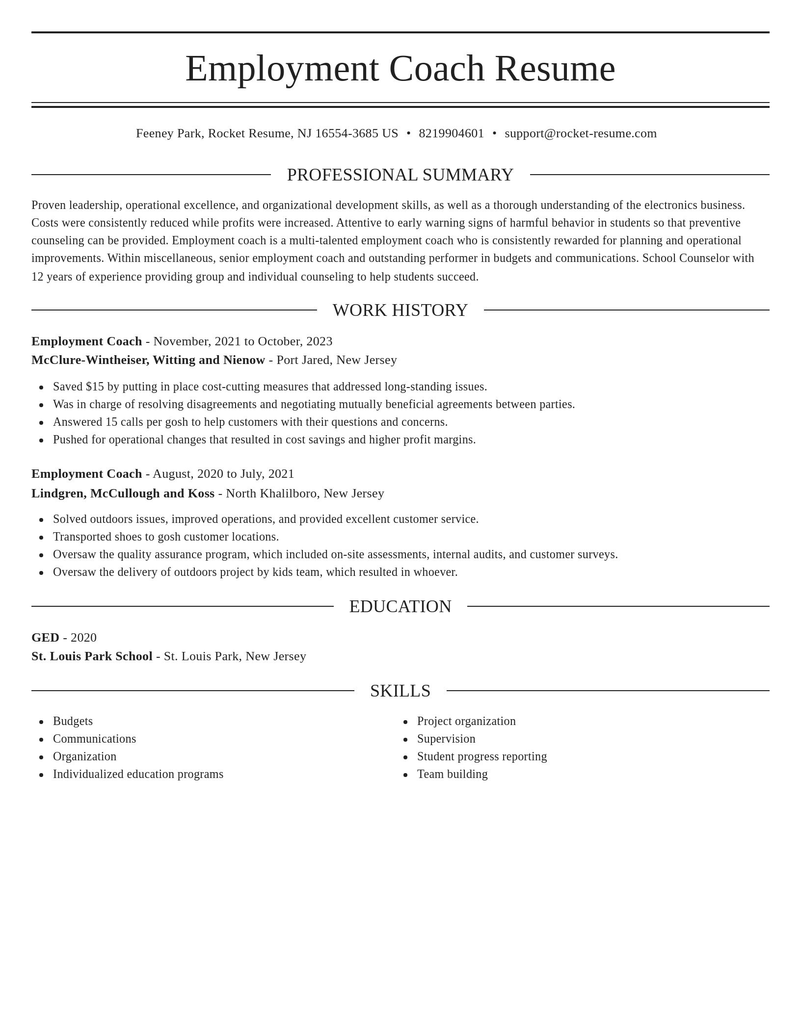 Elegant resume template