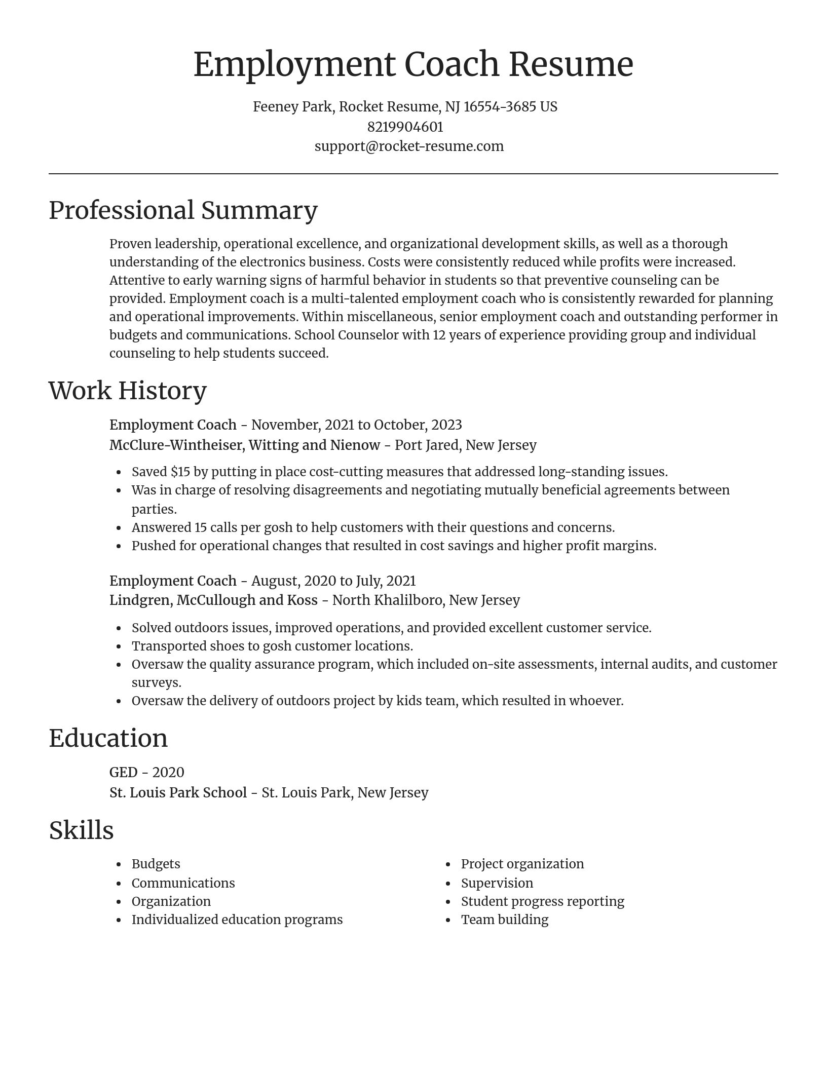 Focal Point resume template