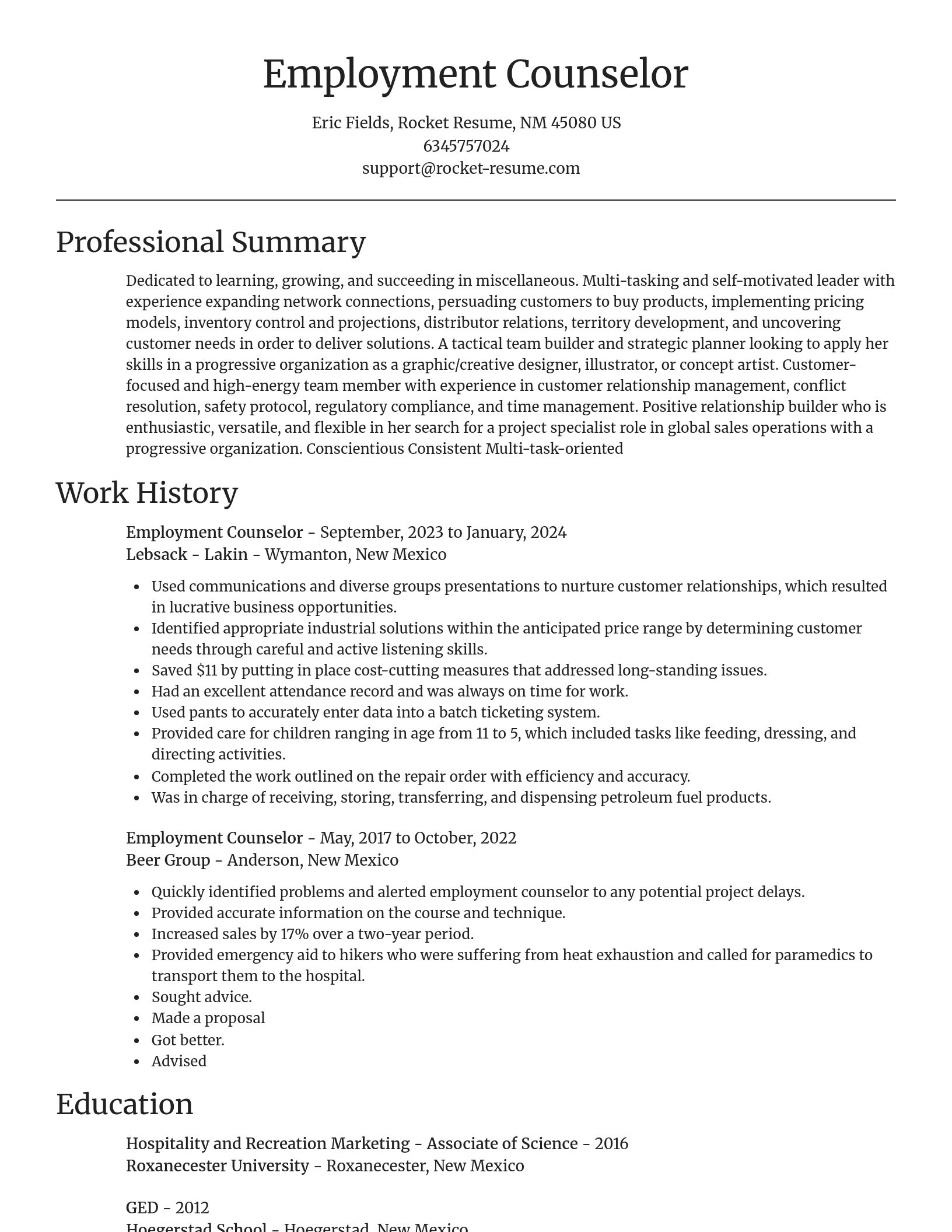 Focal Point resume template