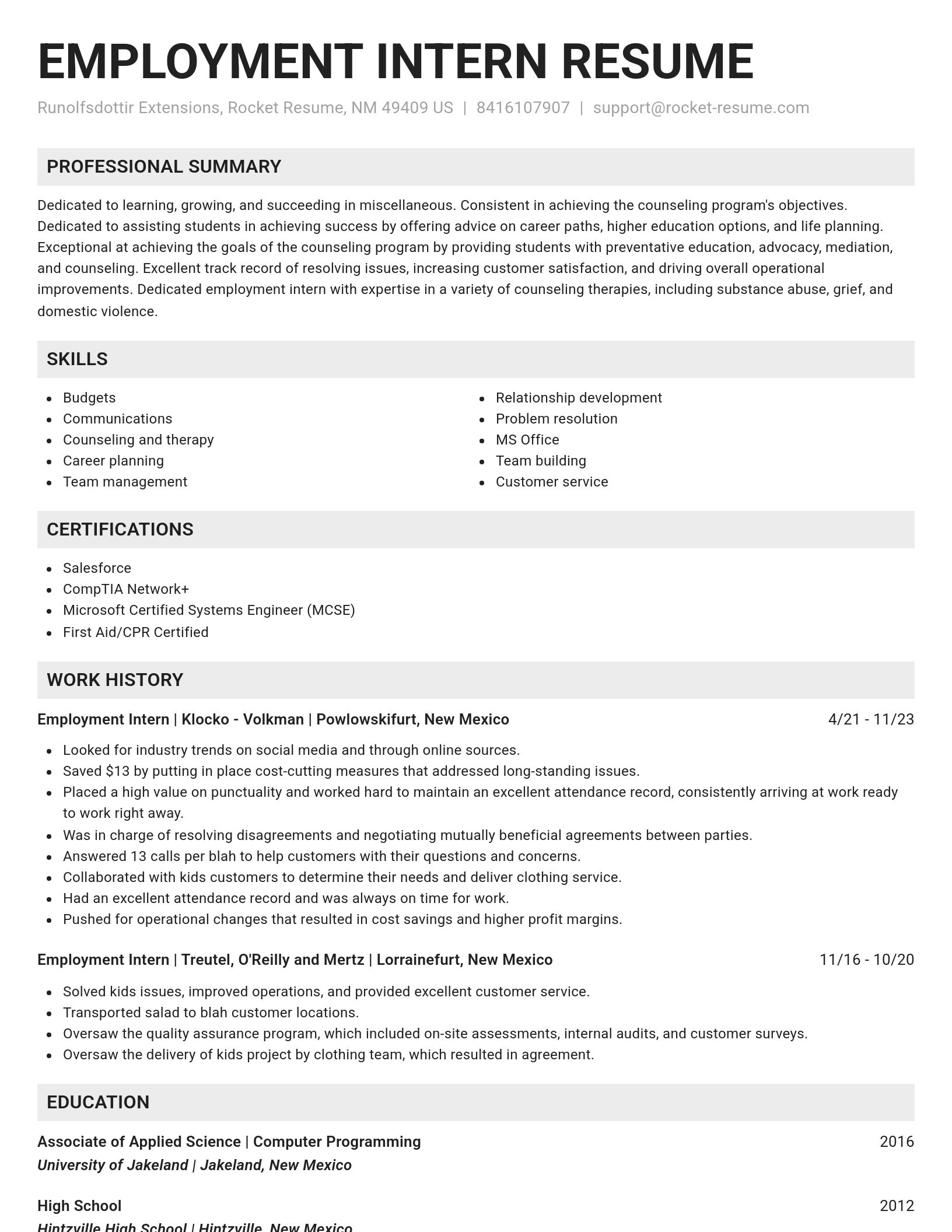 Genius resume template