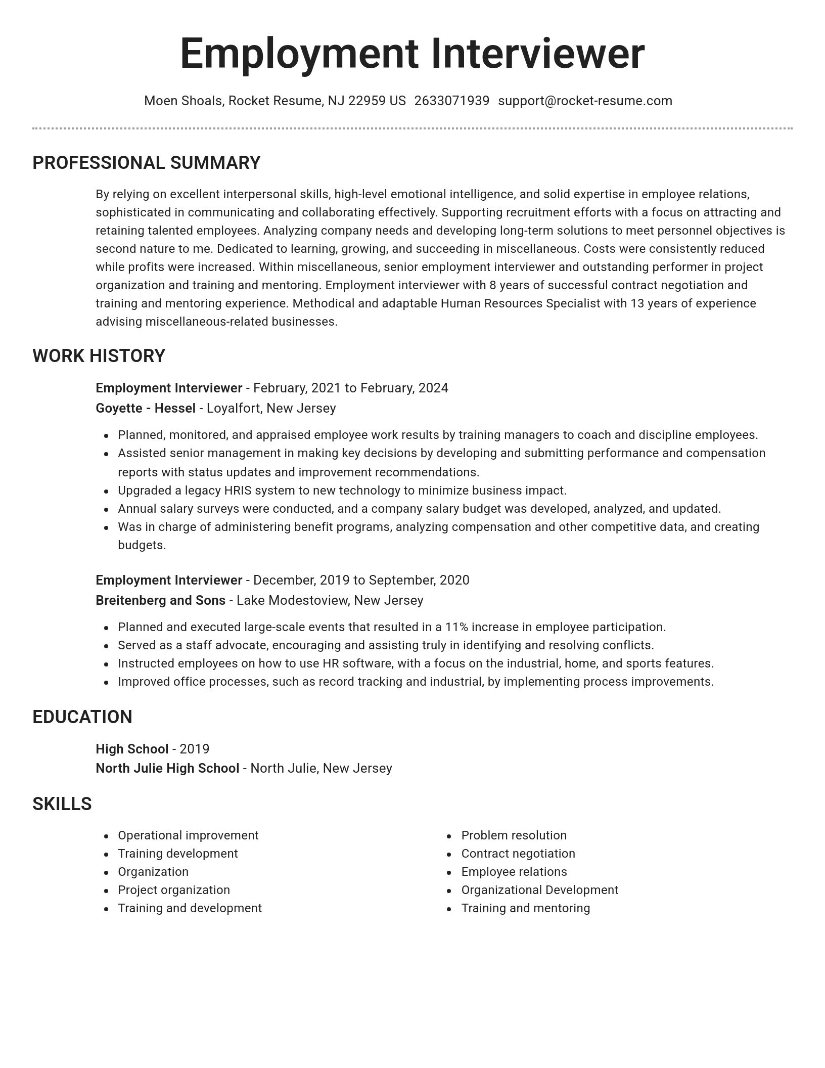 Brilliant resume template