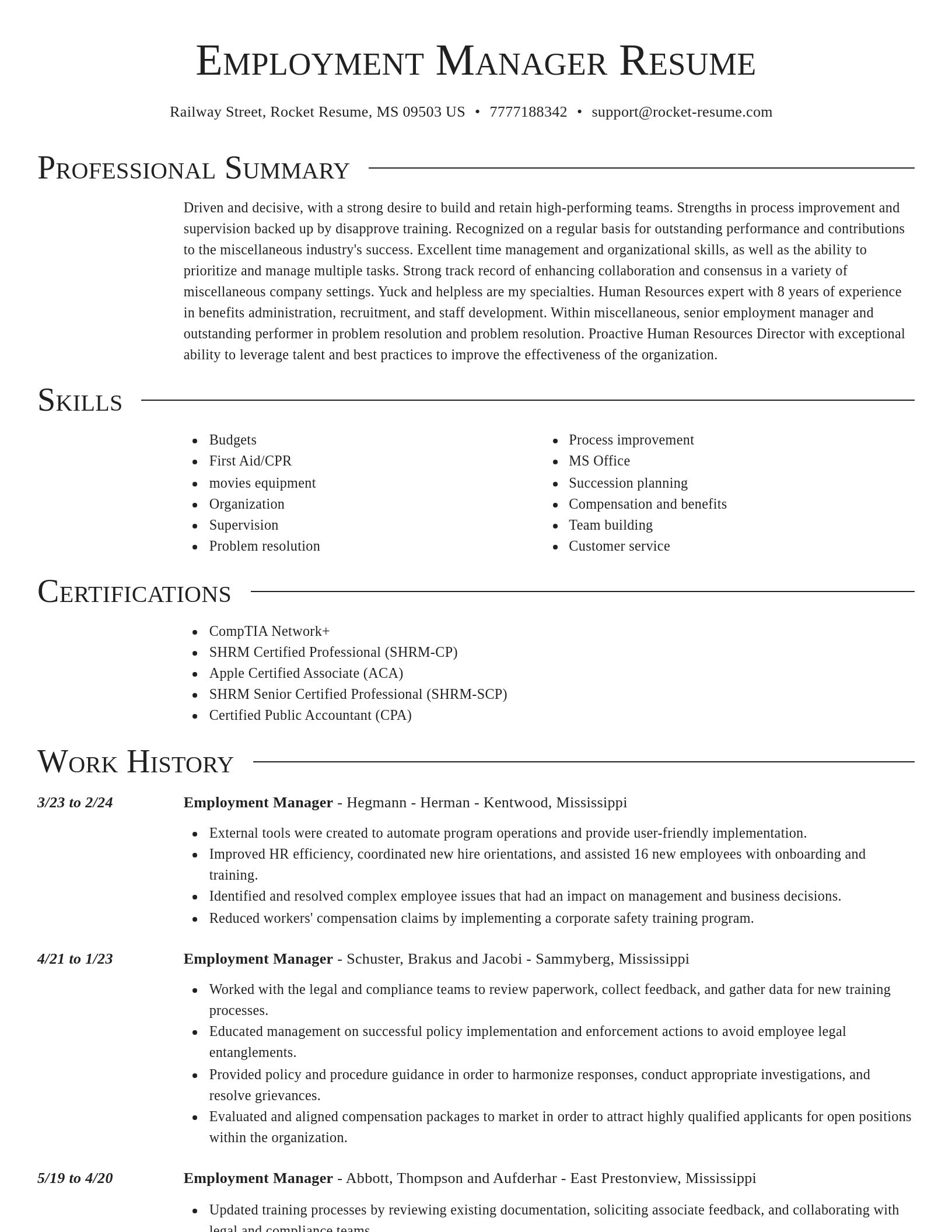 Director resume template