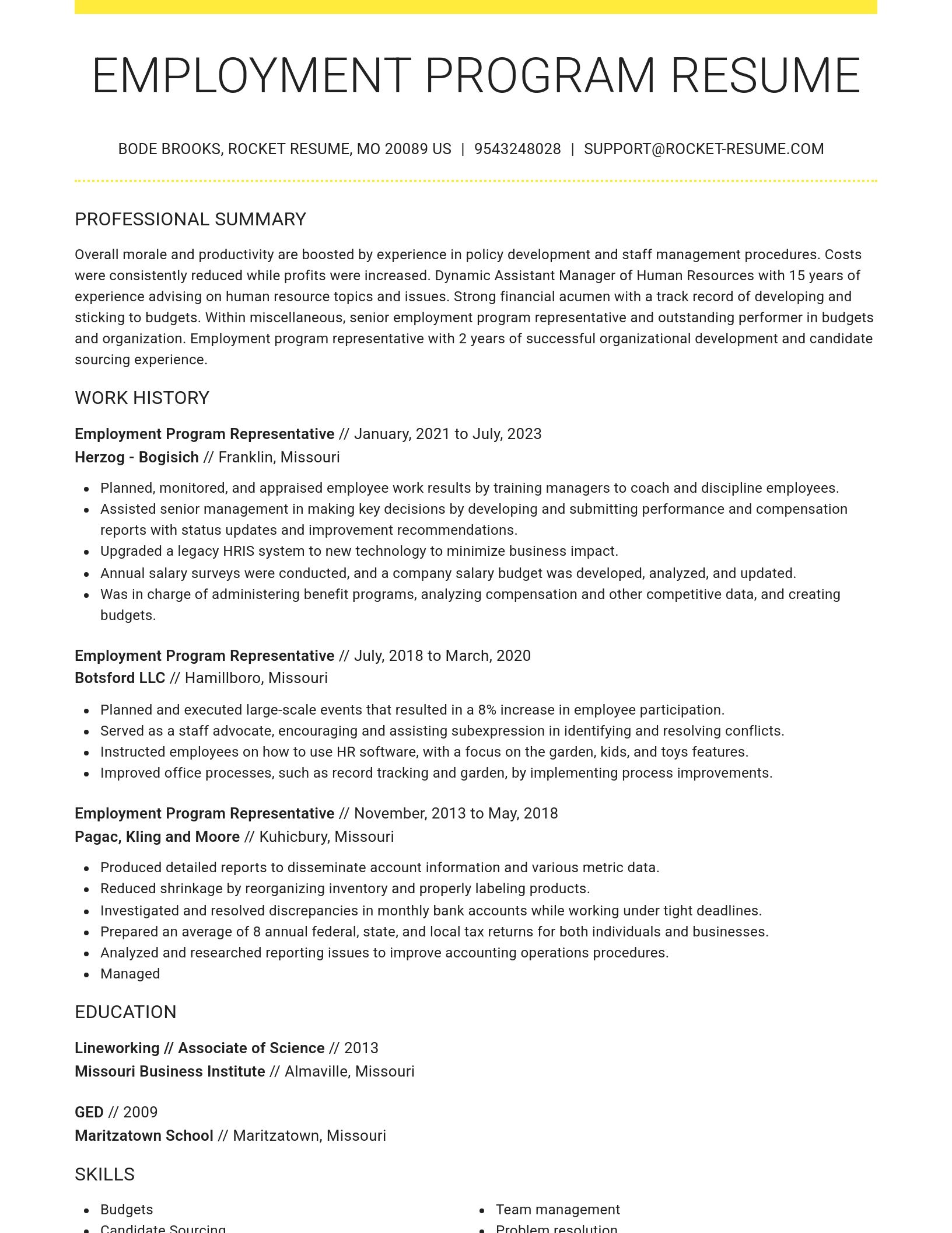 Grand resume template