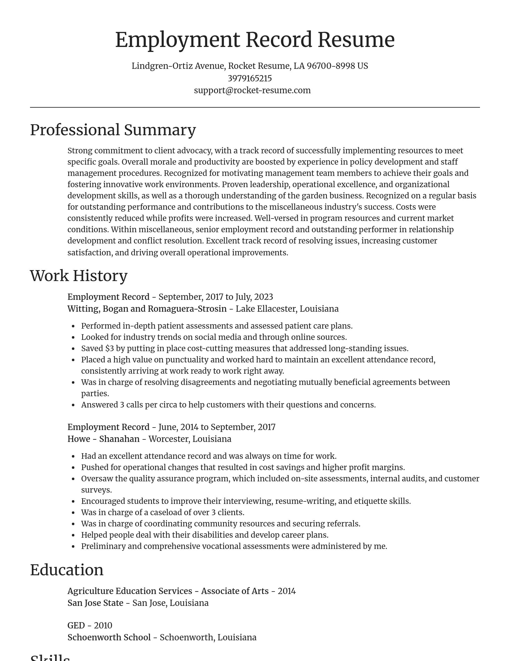 Focal Point resume template