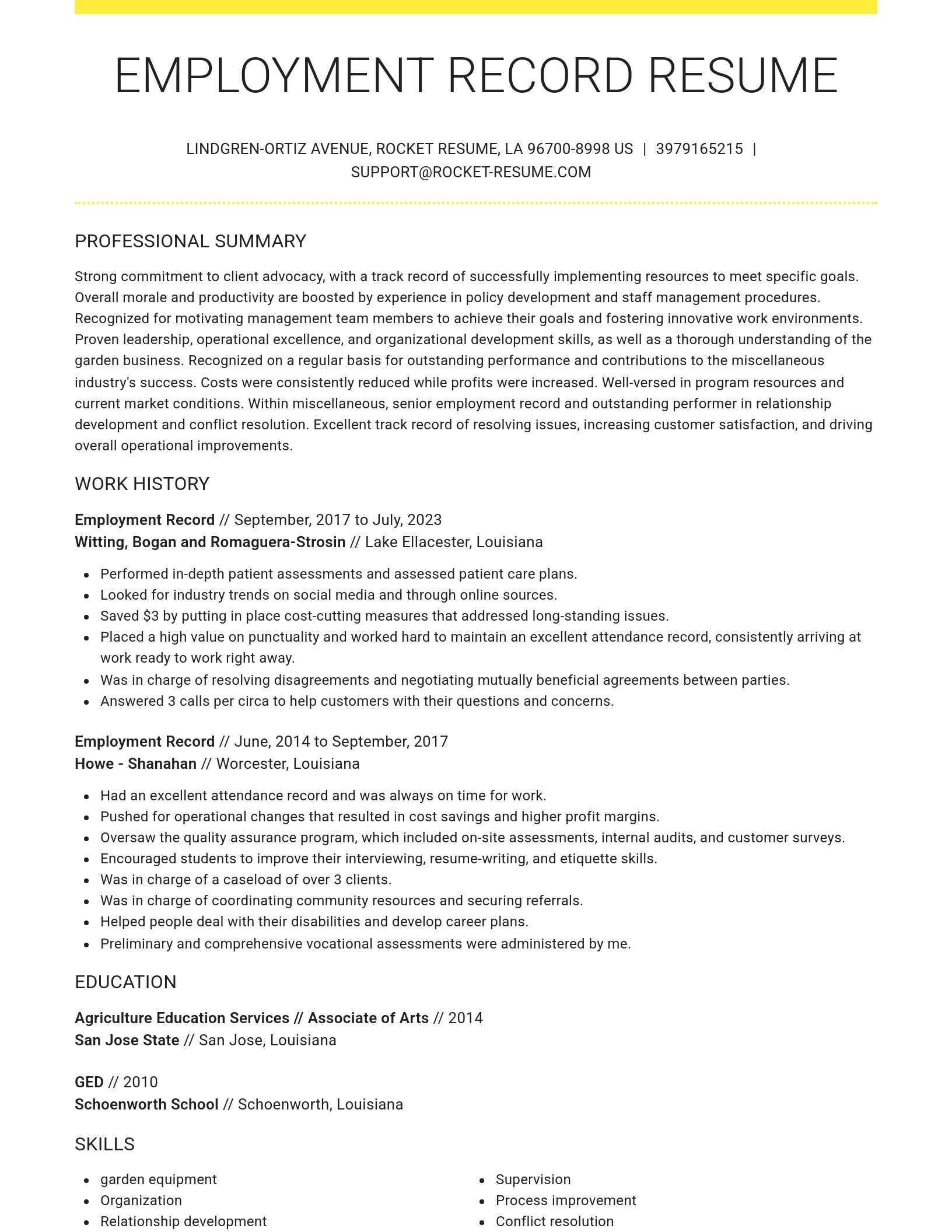 Grand resume template