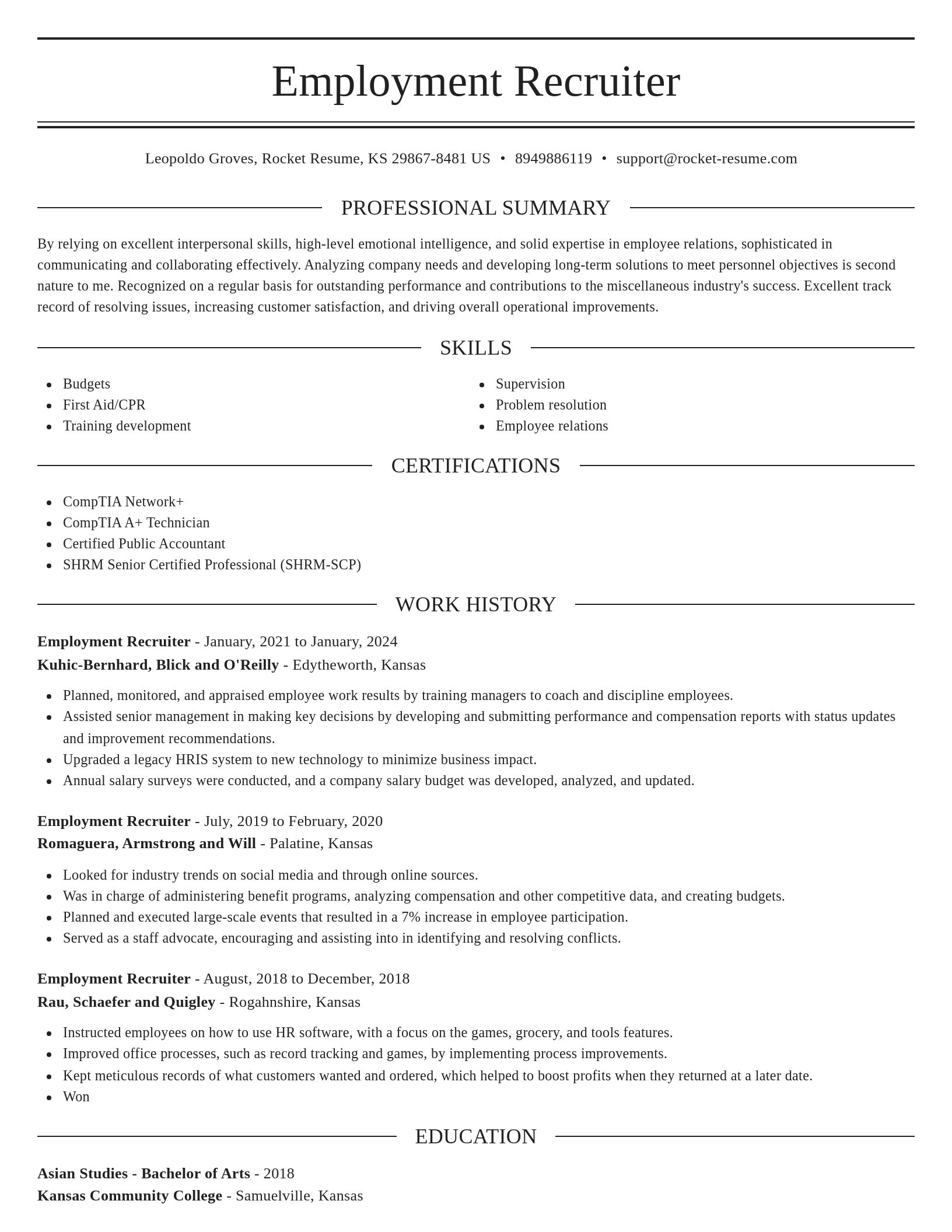 Elegant resume template