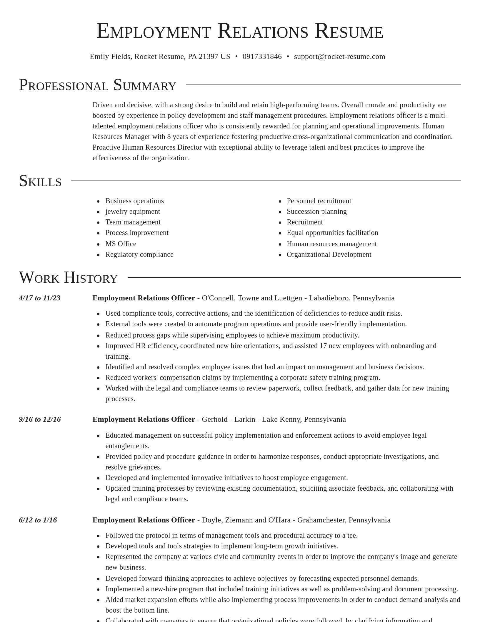 Director resume template