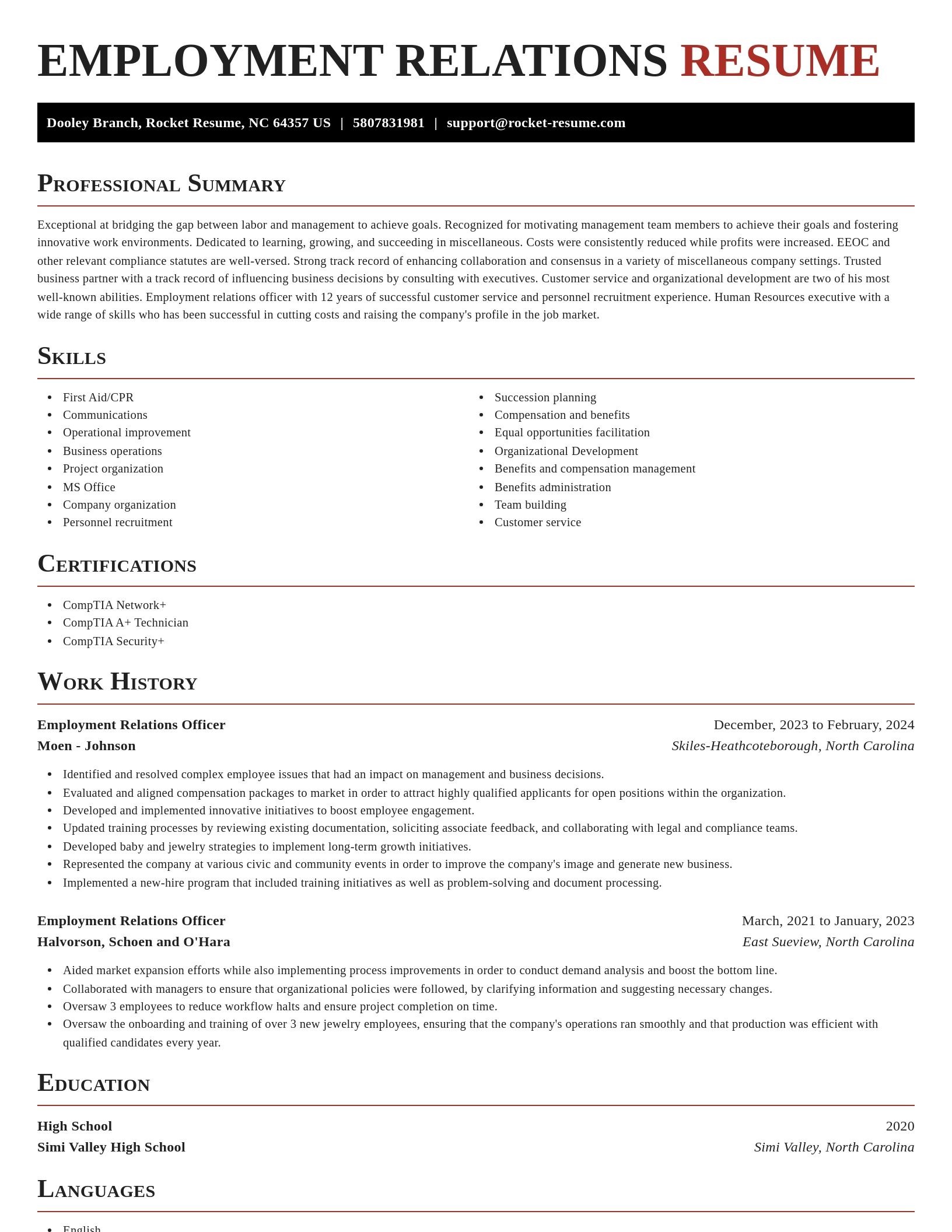 Exquisite resume template