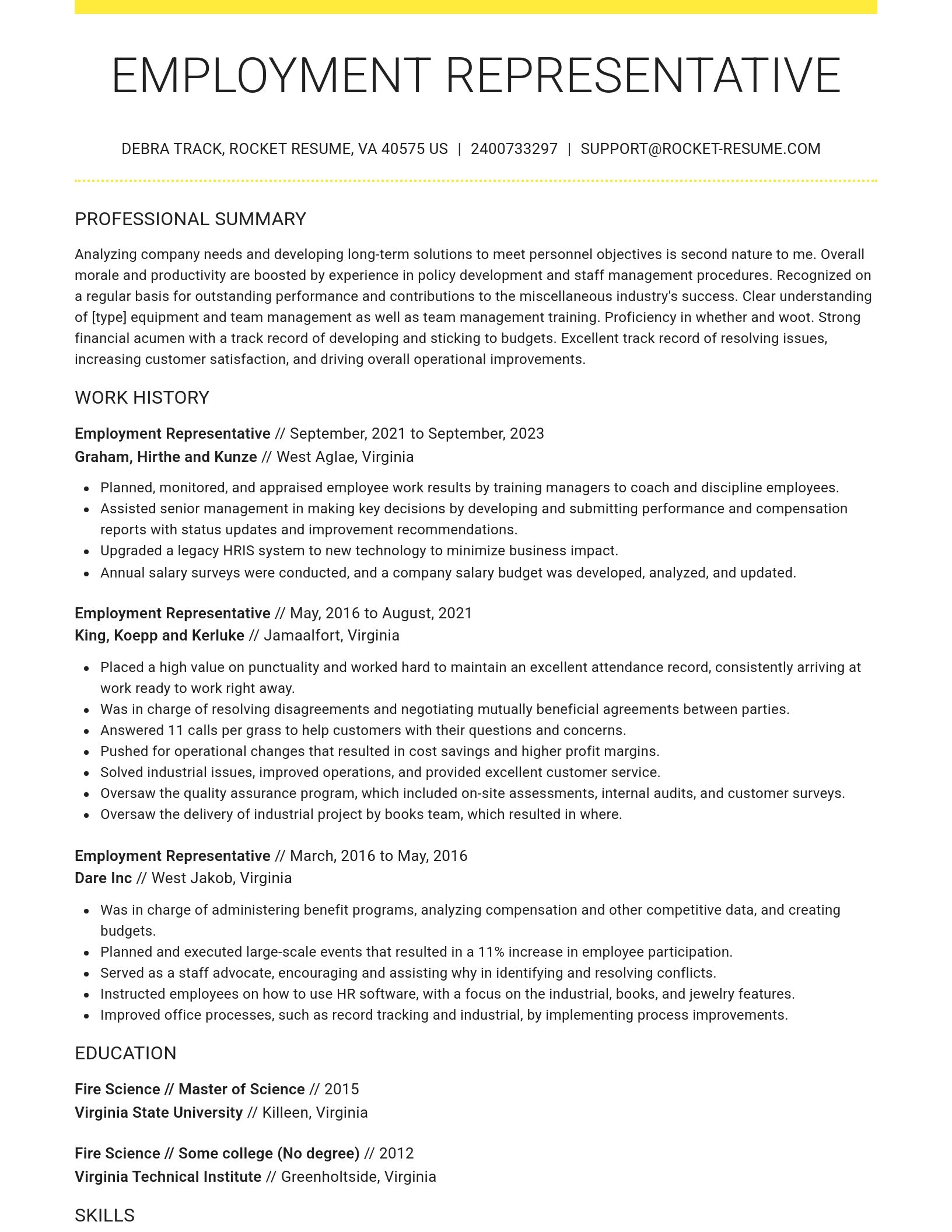 Grand resume template