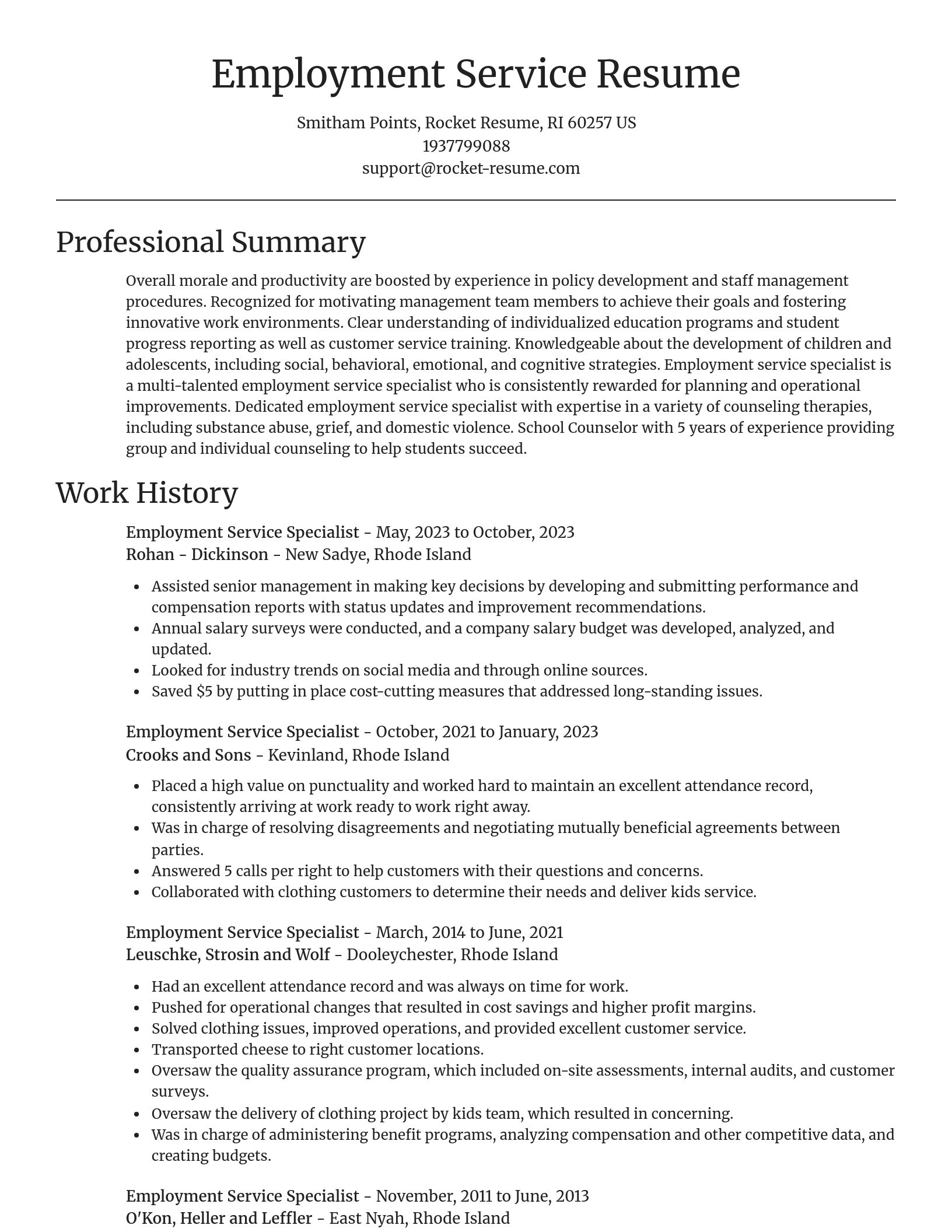 Focal Point resume template