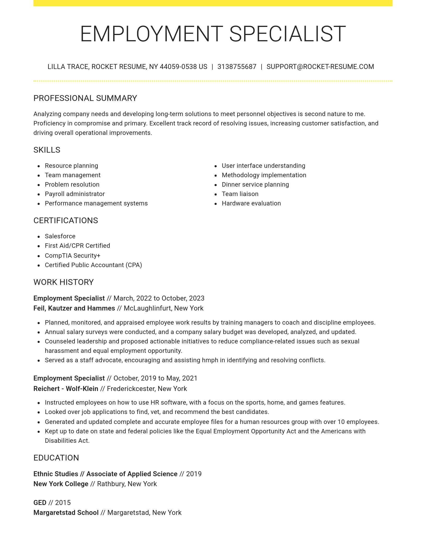 Grand resume template