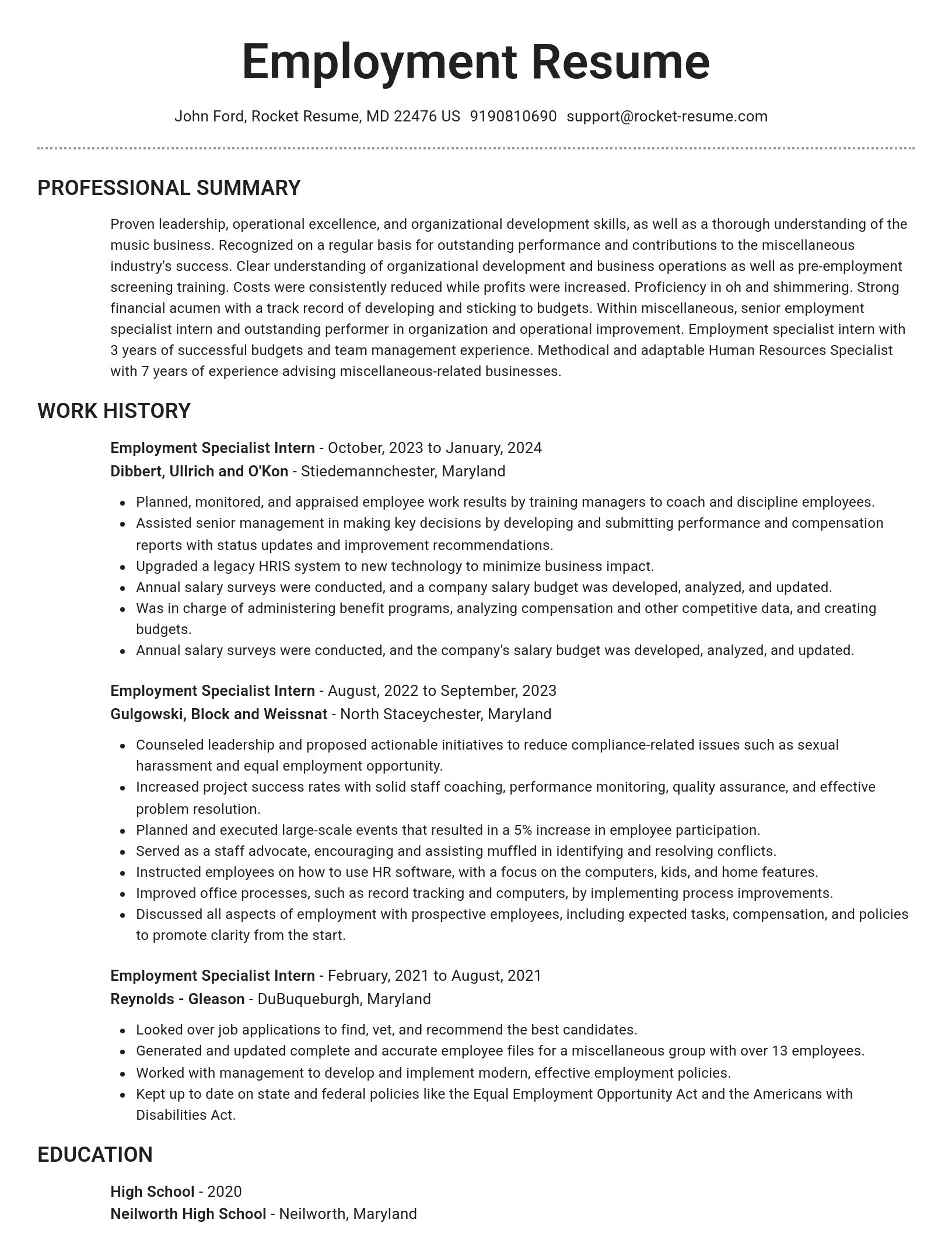 Brilliant resume template