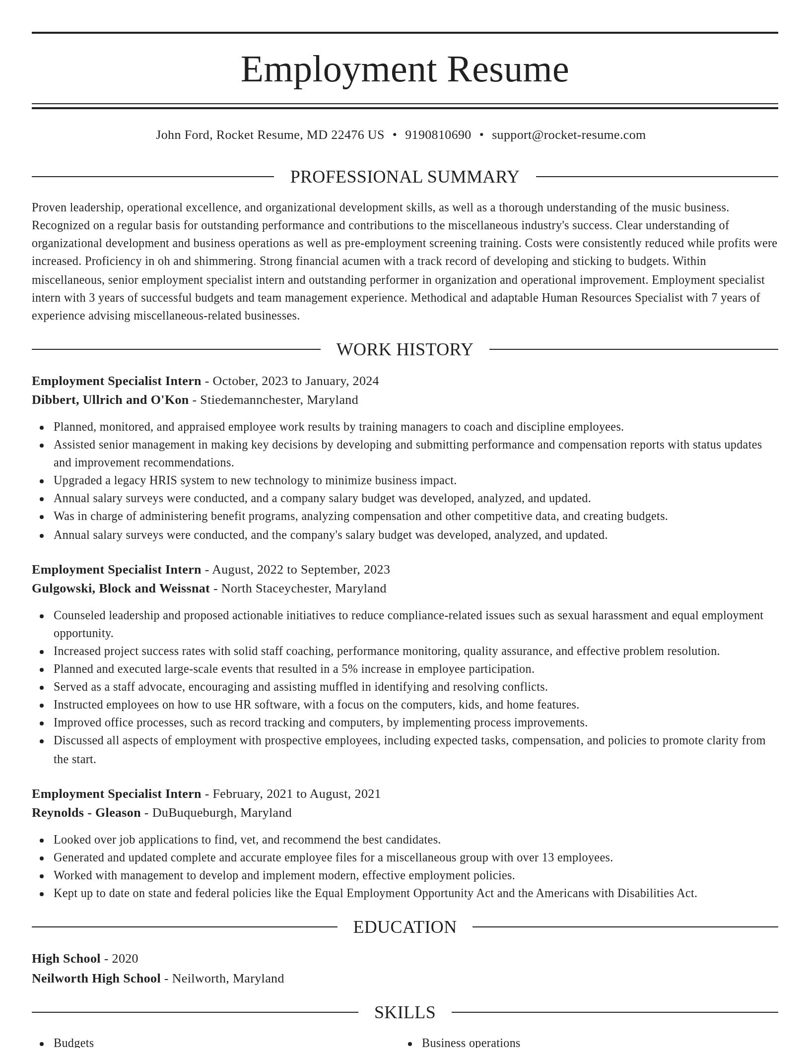 Elegant resume template