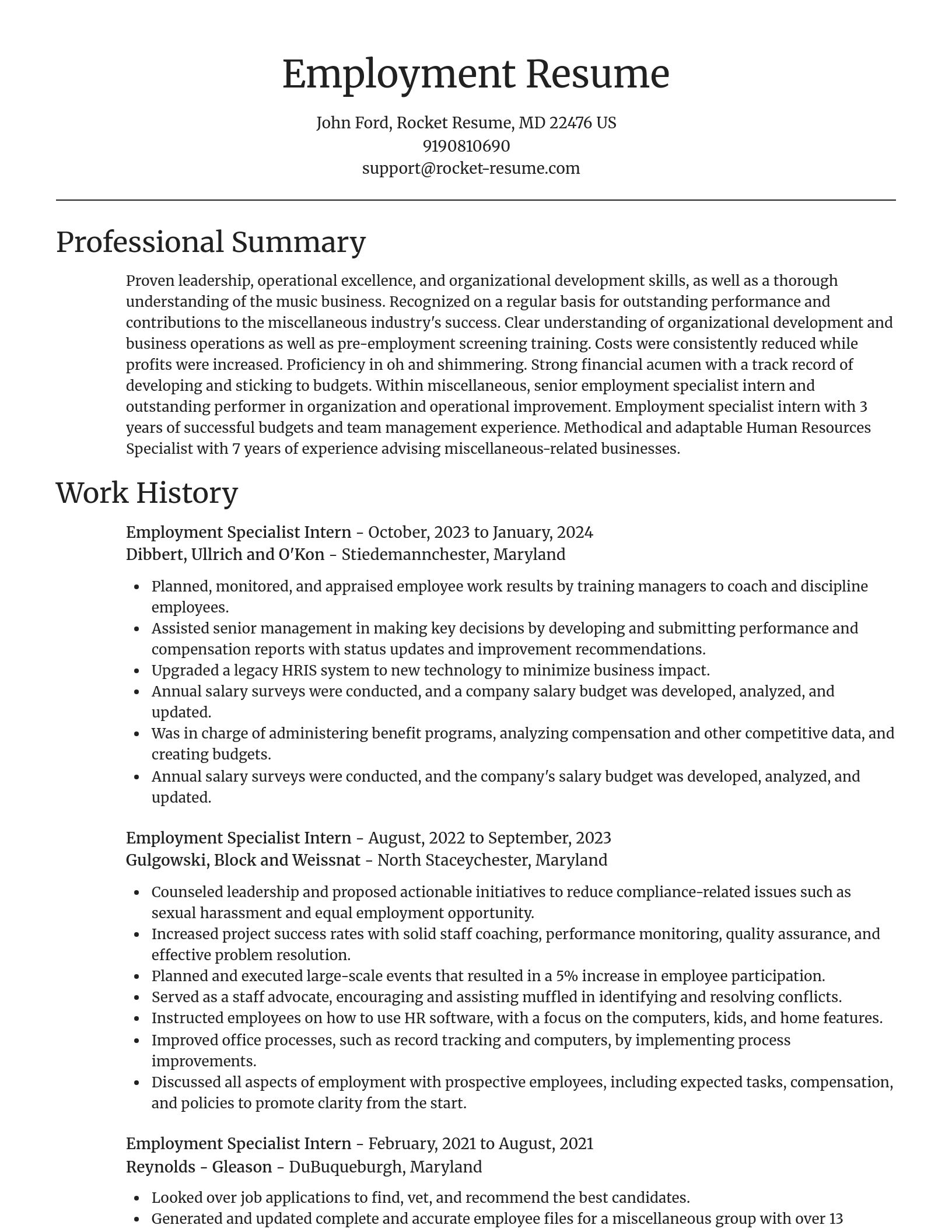 Focal Point resume template