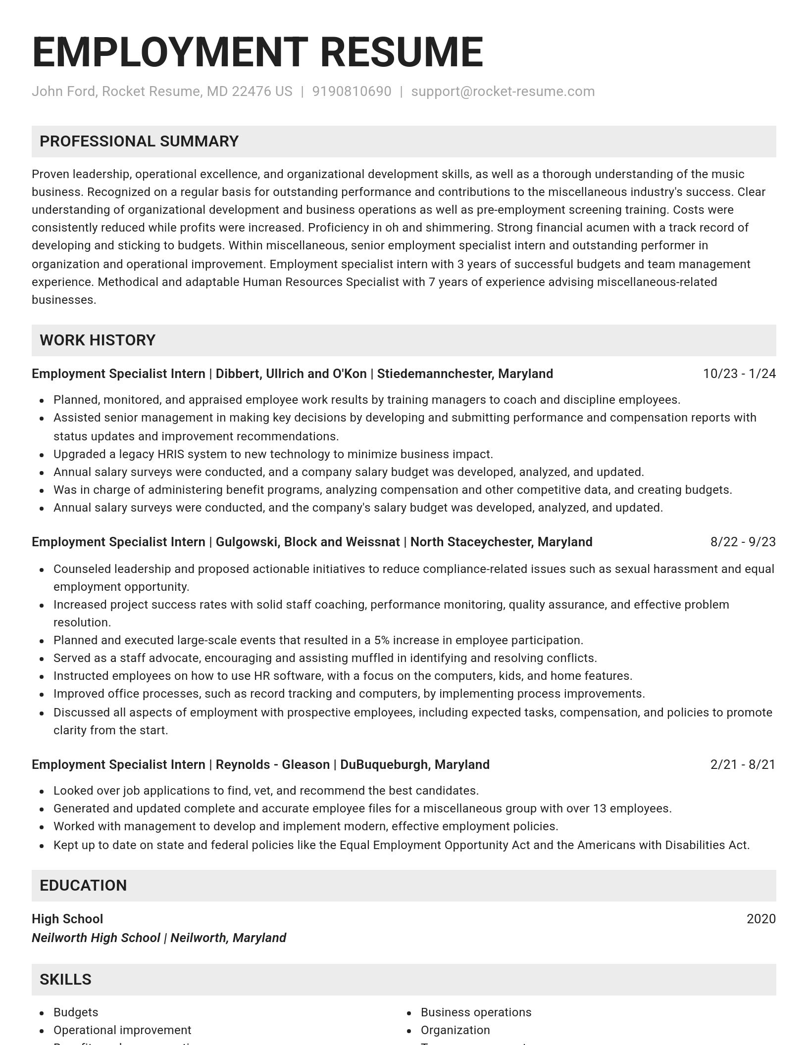 Genius resume template