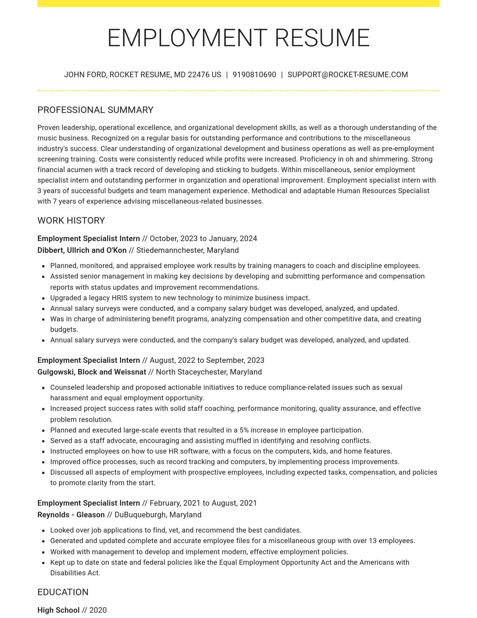 Grand resume template