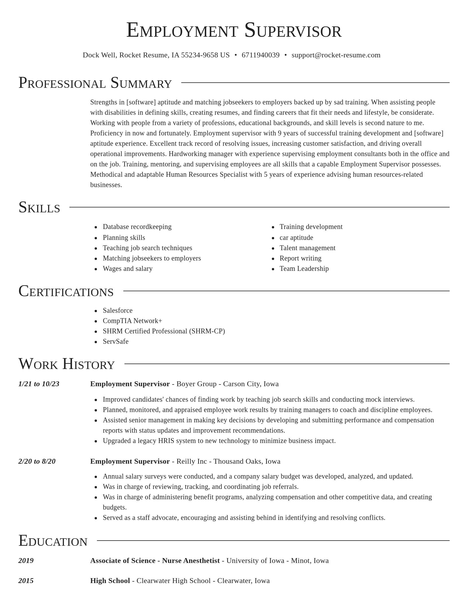 Director resume template