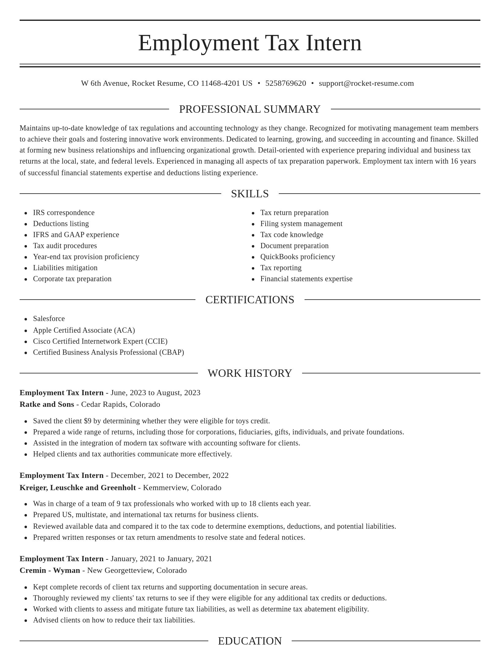 Elegant resume template