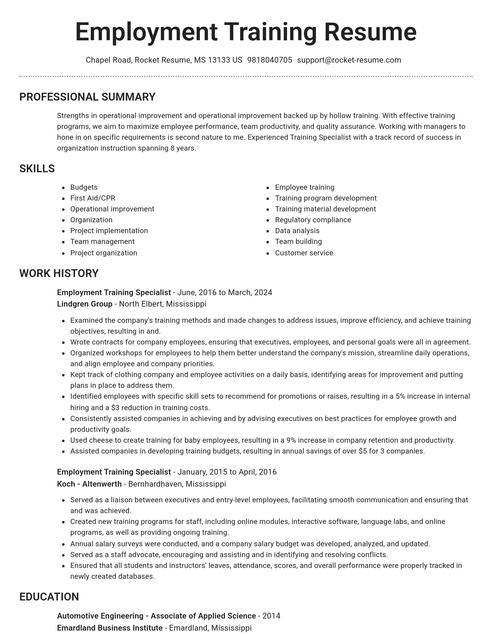 Brilliant resume template