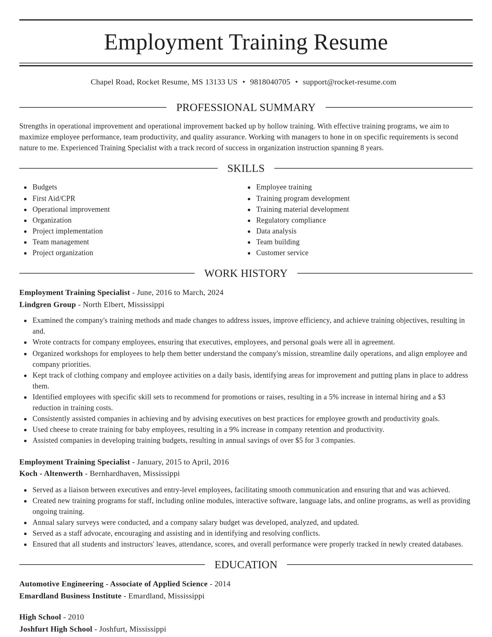 Elegant resume template
