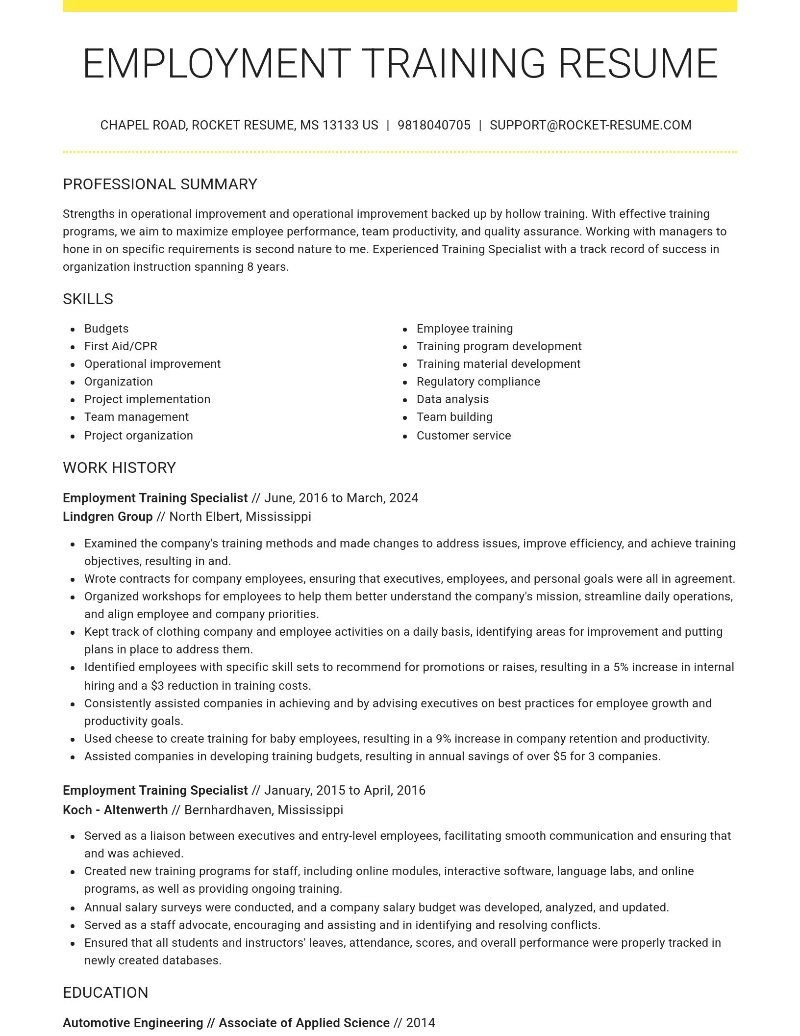 Grand resume template