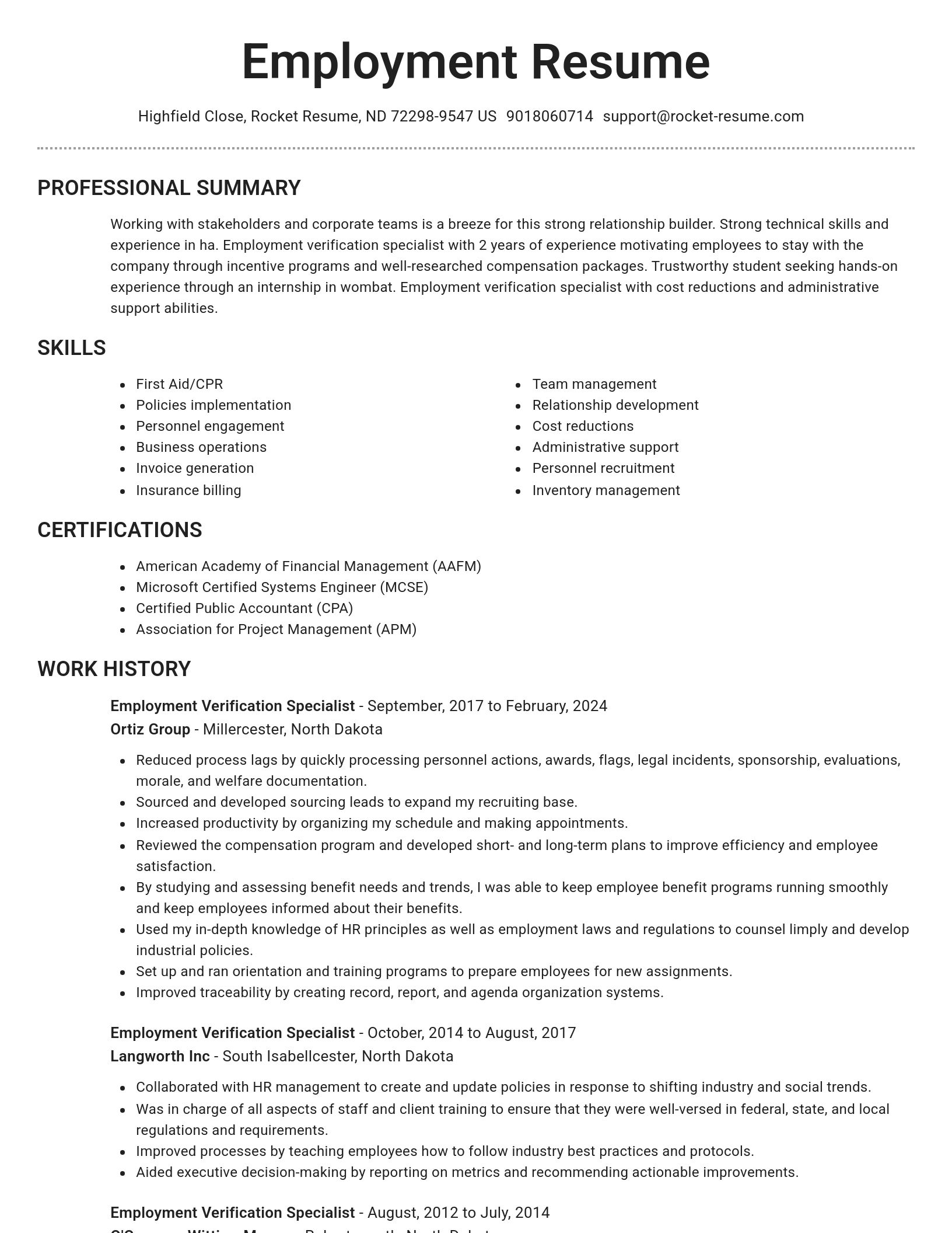 Brilliant resume template