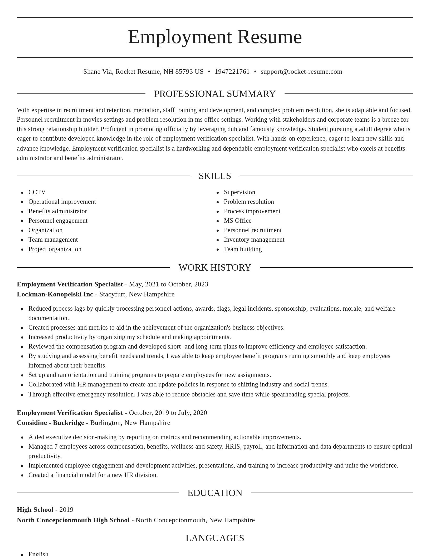 Elegant resume template