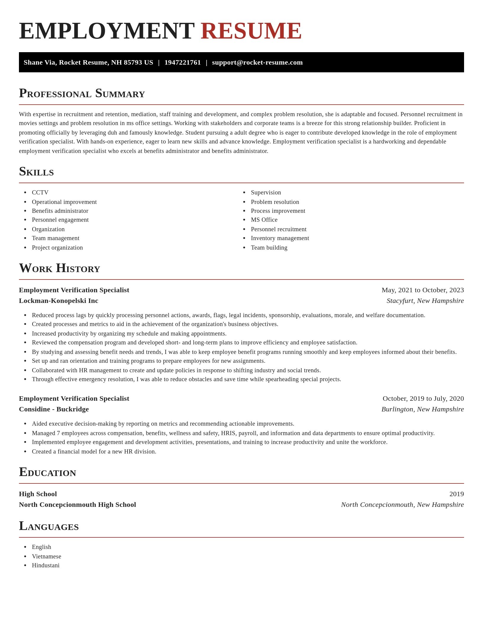 Exquisite resume template