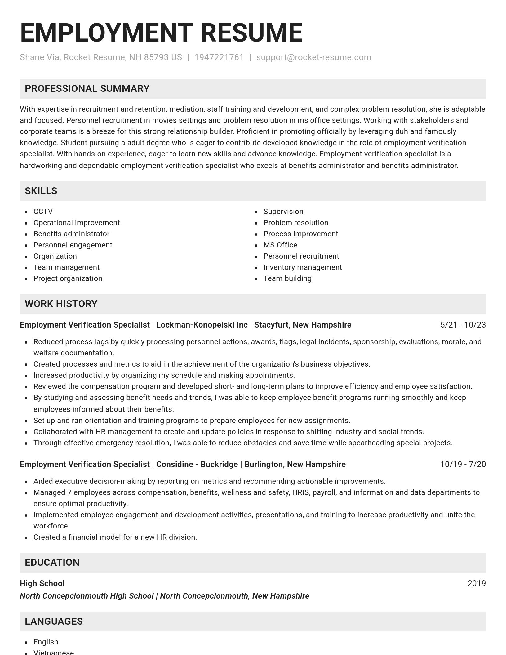 Genius resume template
