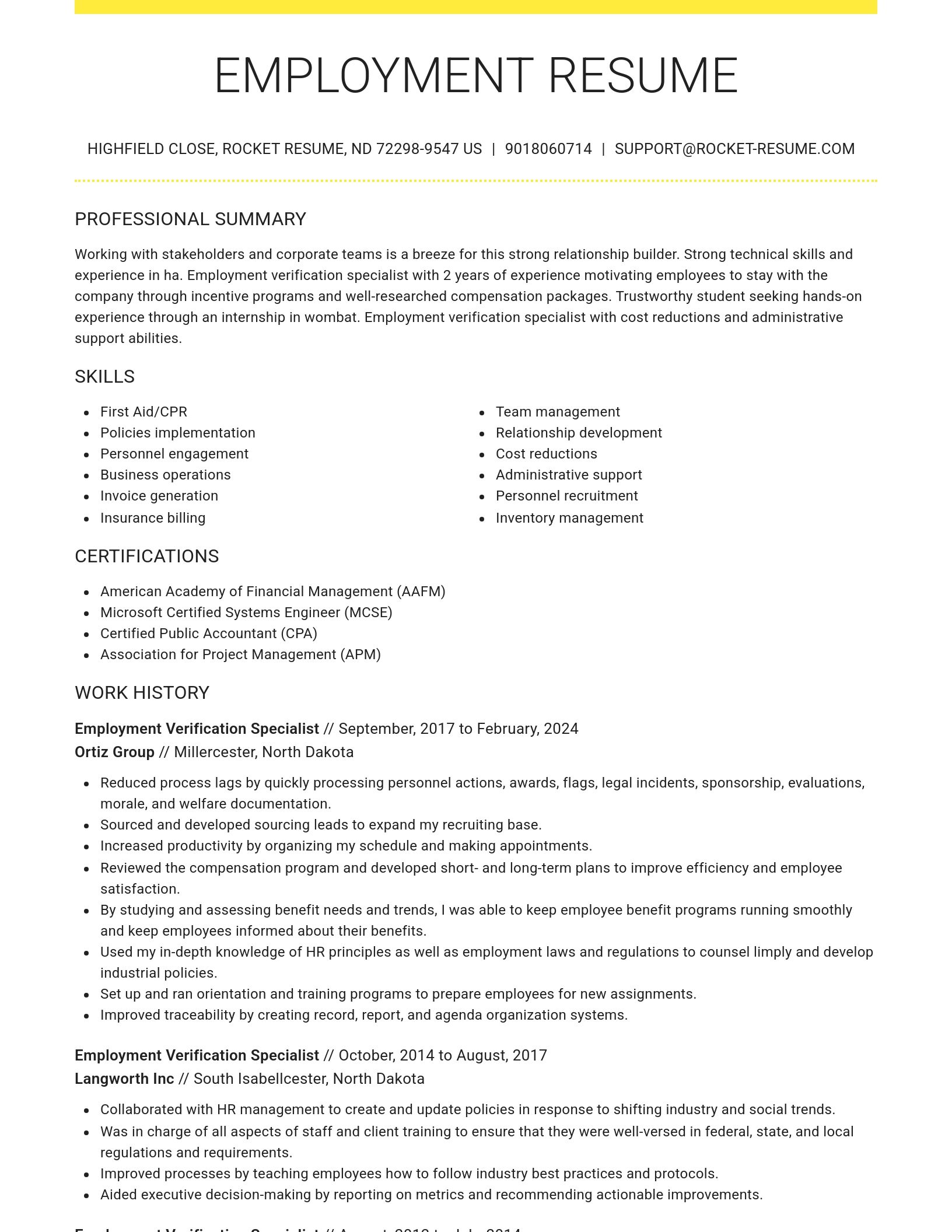 Grand resume template