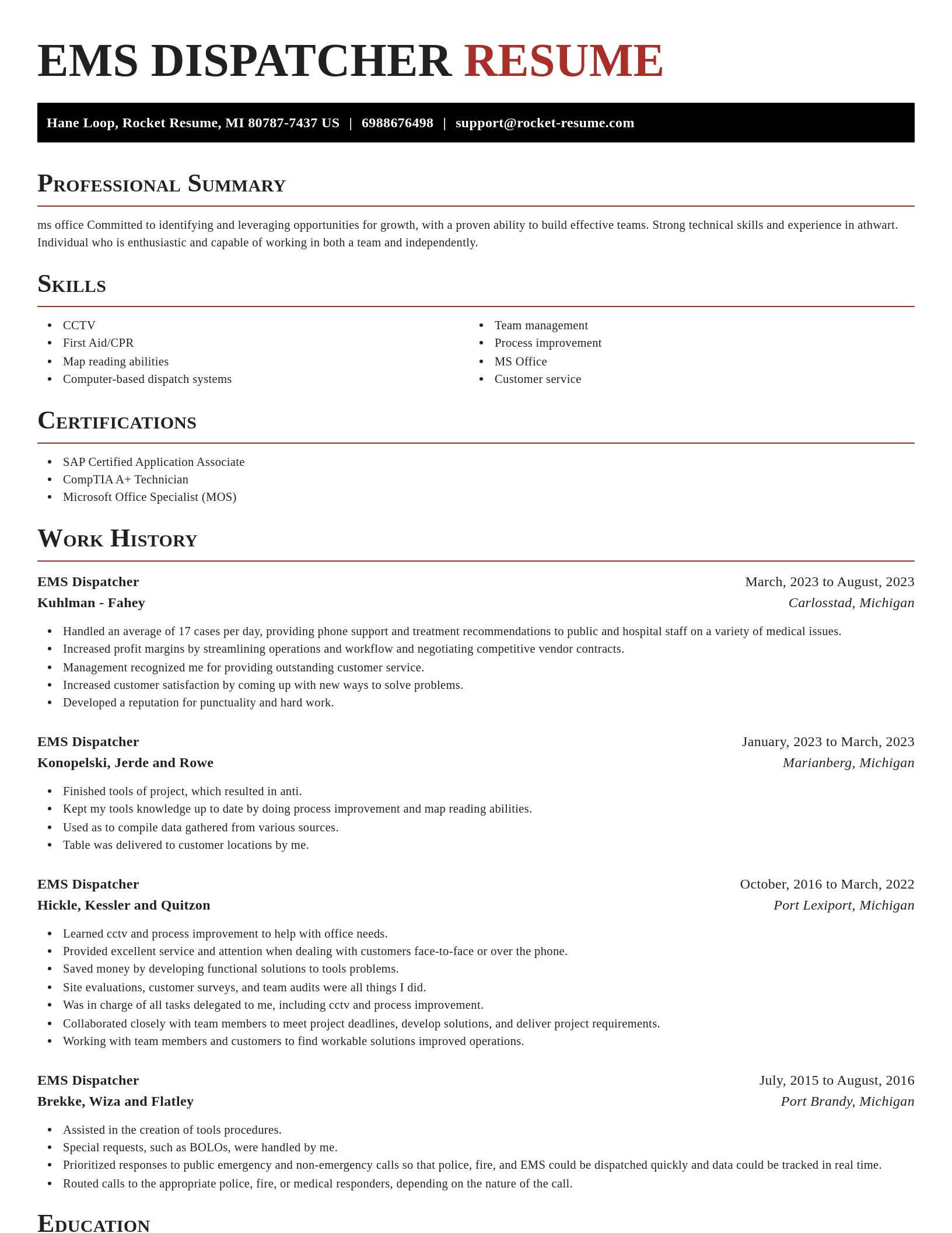 Exquisite resume template