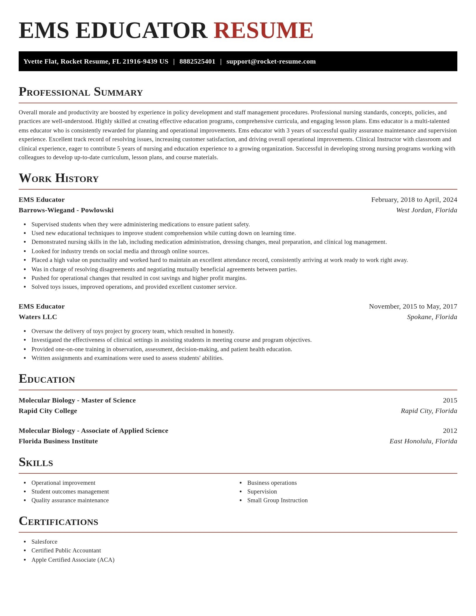 Exquisite resume template