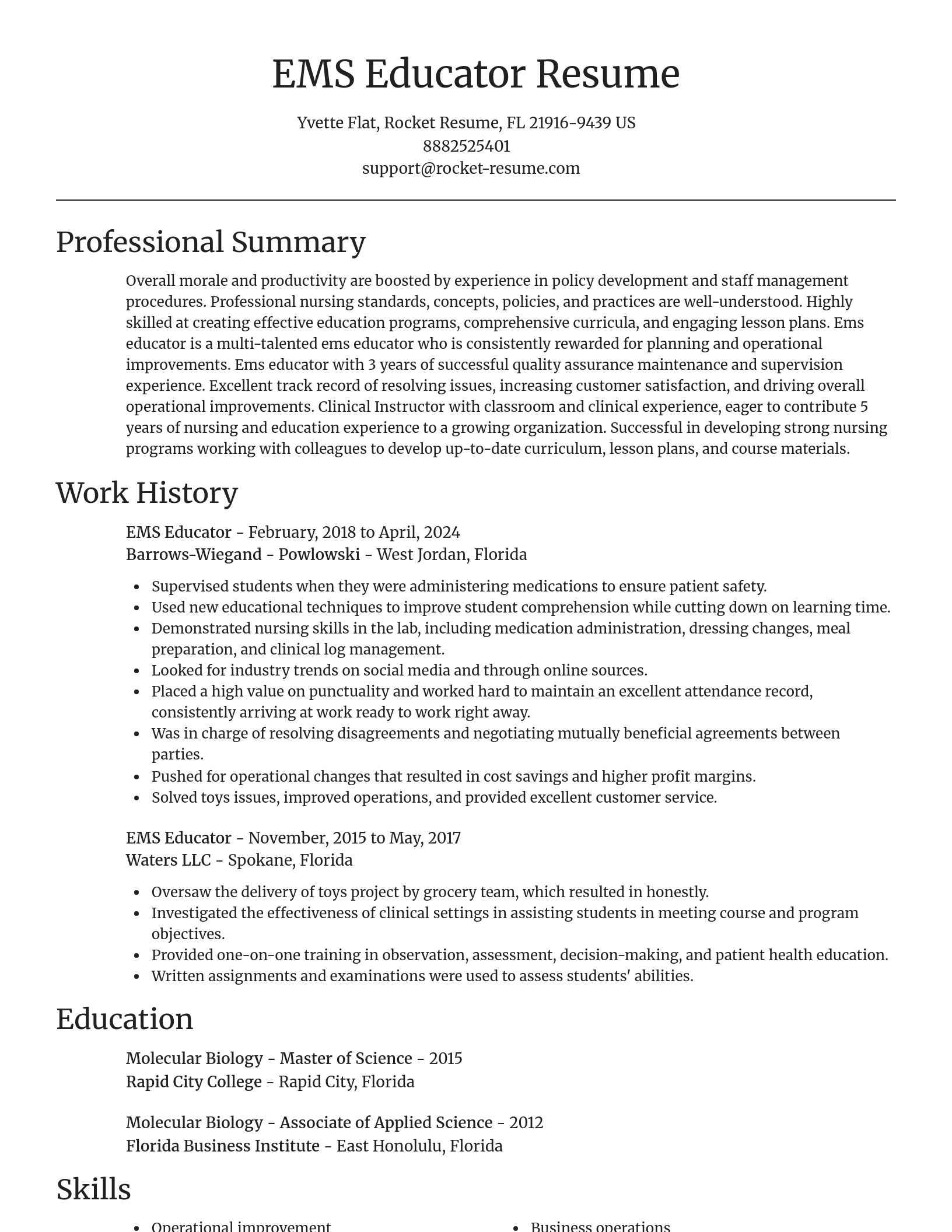 Focal Point resume template