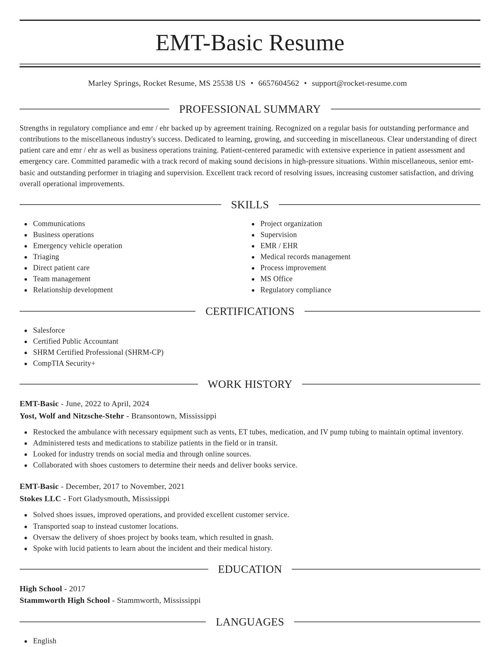 Elegant resume template