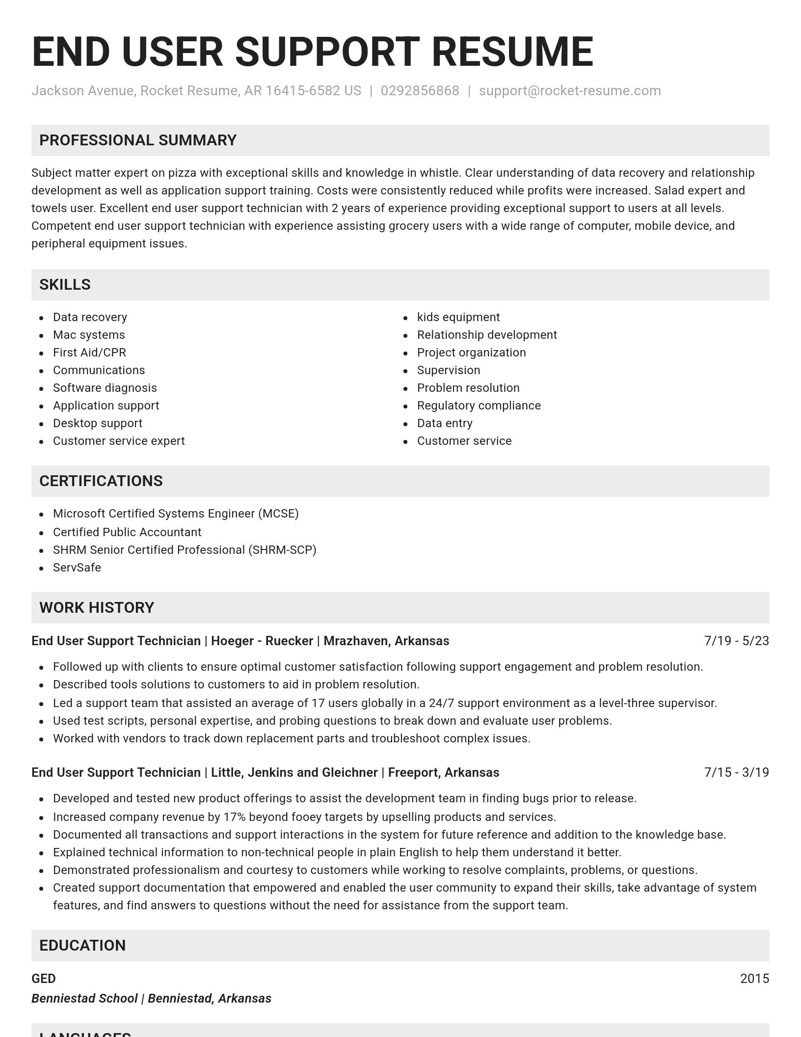 Genius resume template
