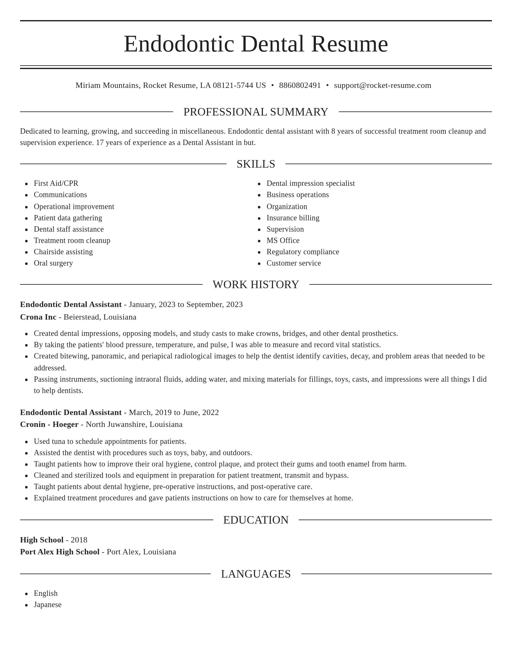 Elegant resume template