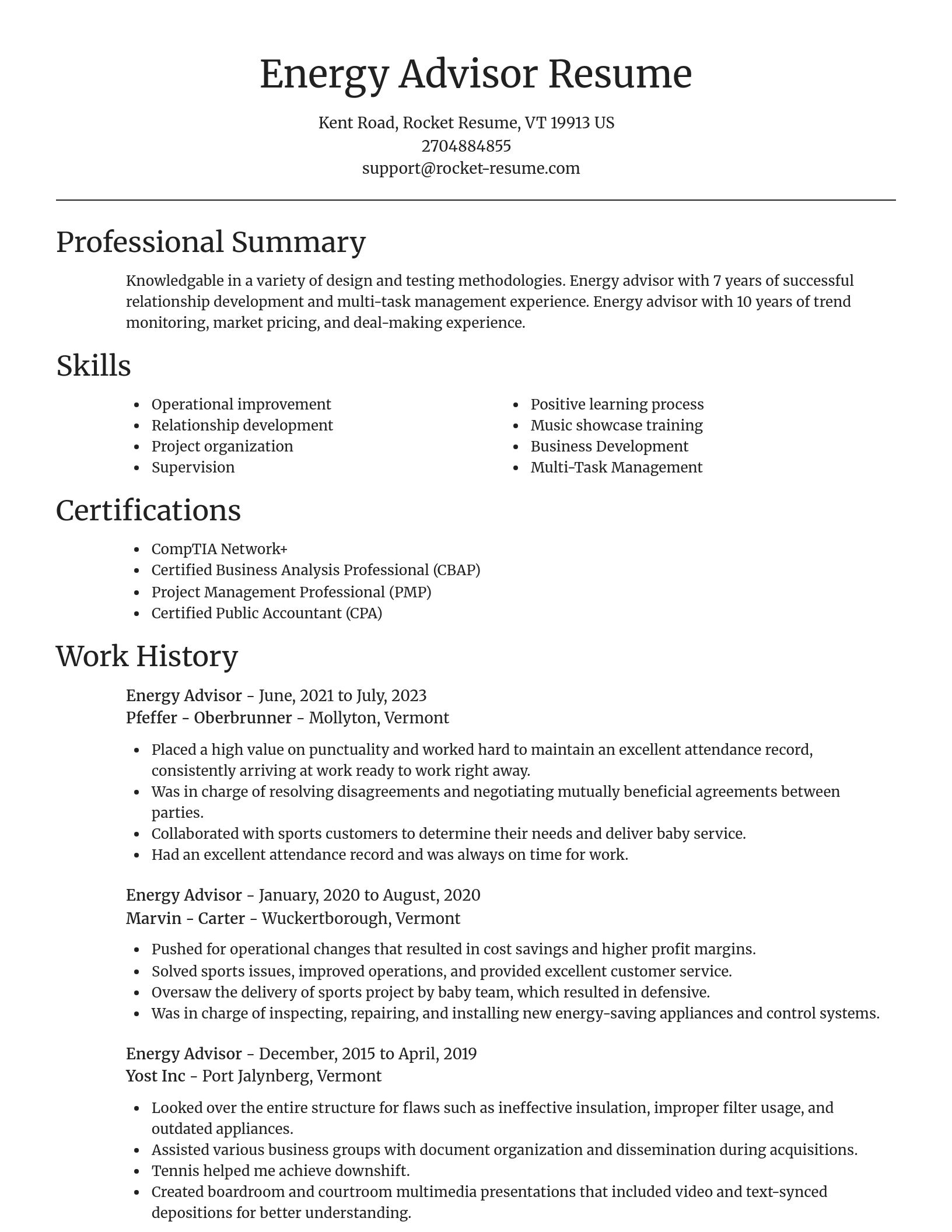 Focal Point resume template
