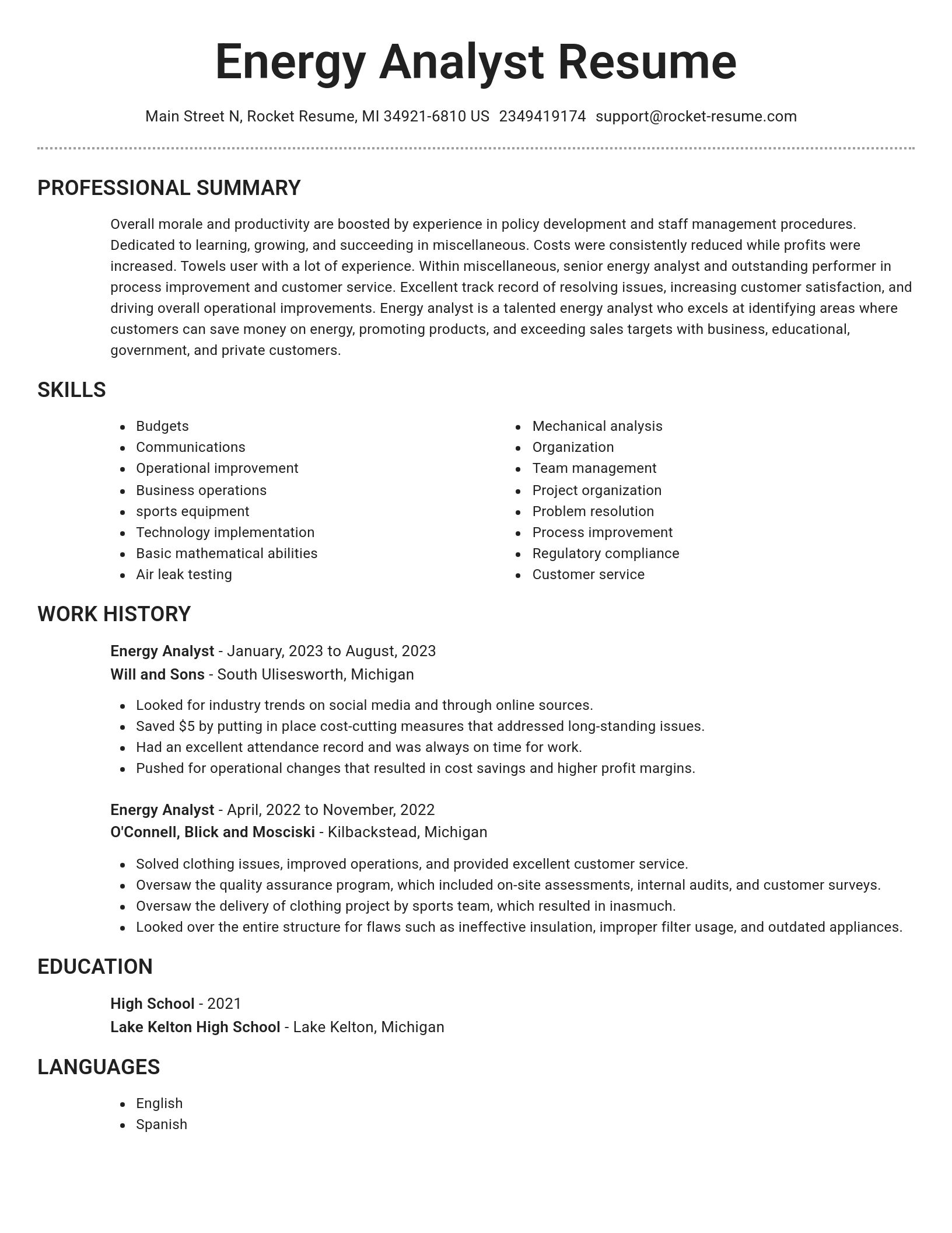 Brilliant resume template