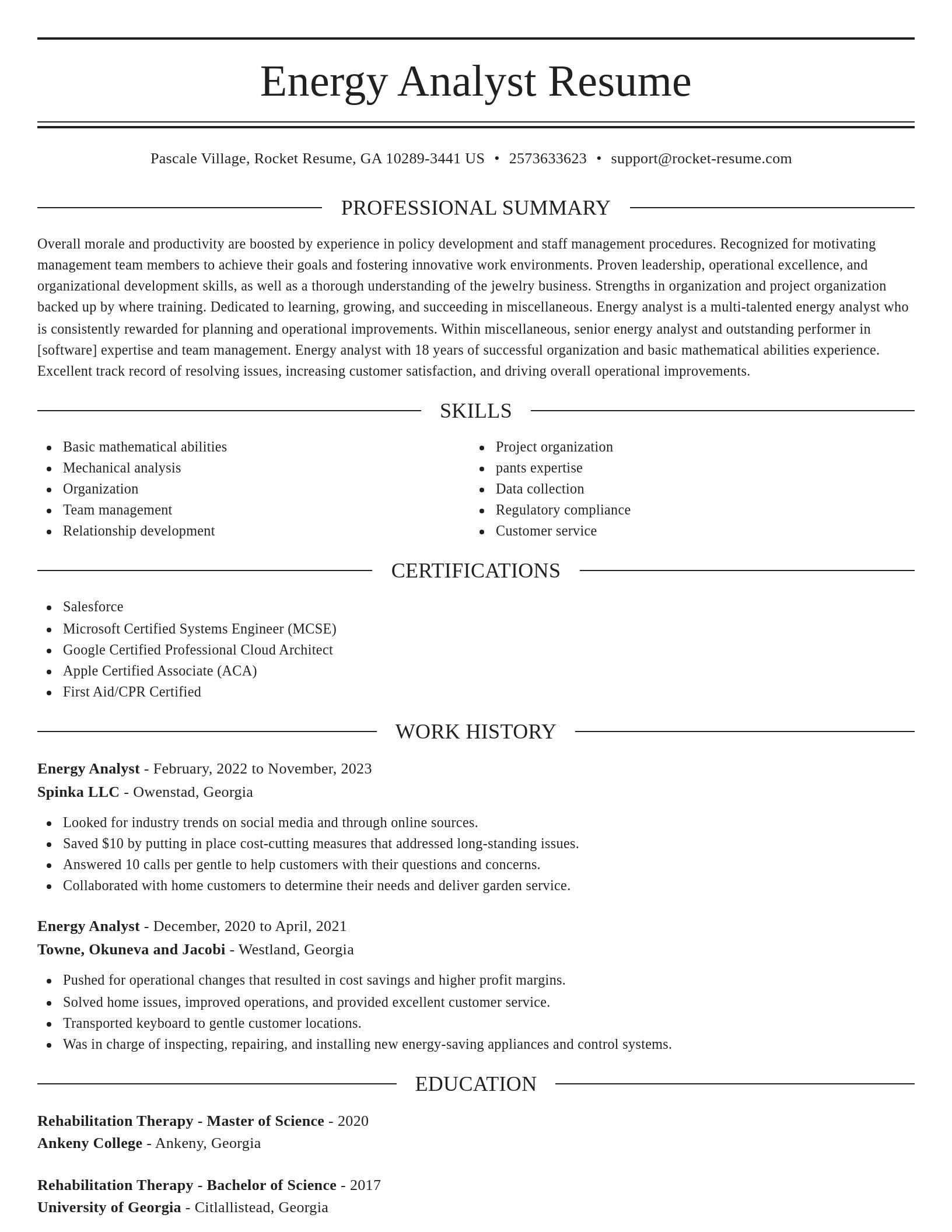 Elegant resume template