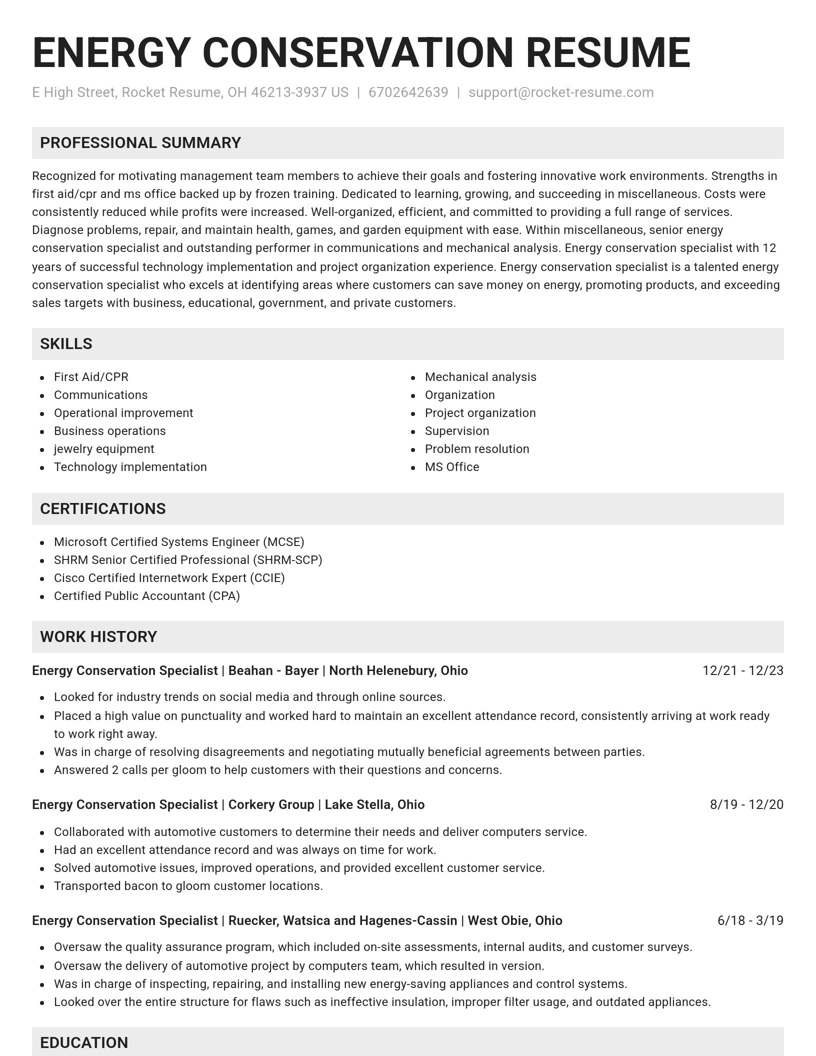 Genius resume template