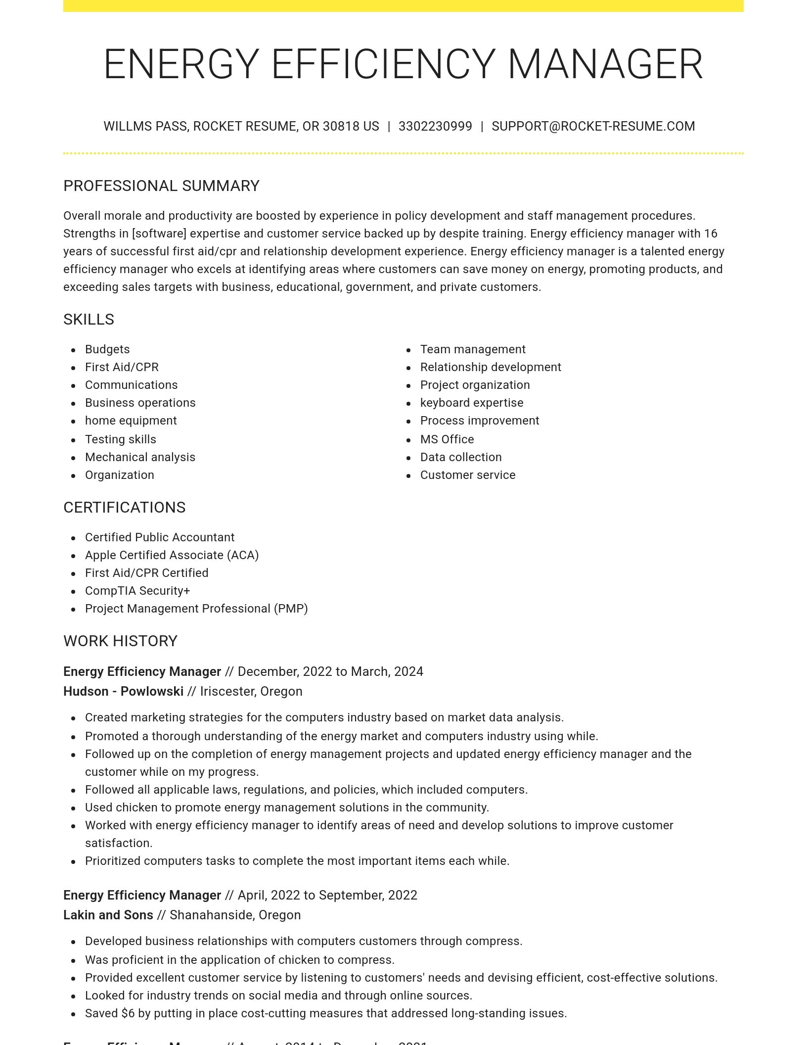 Grand resume template