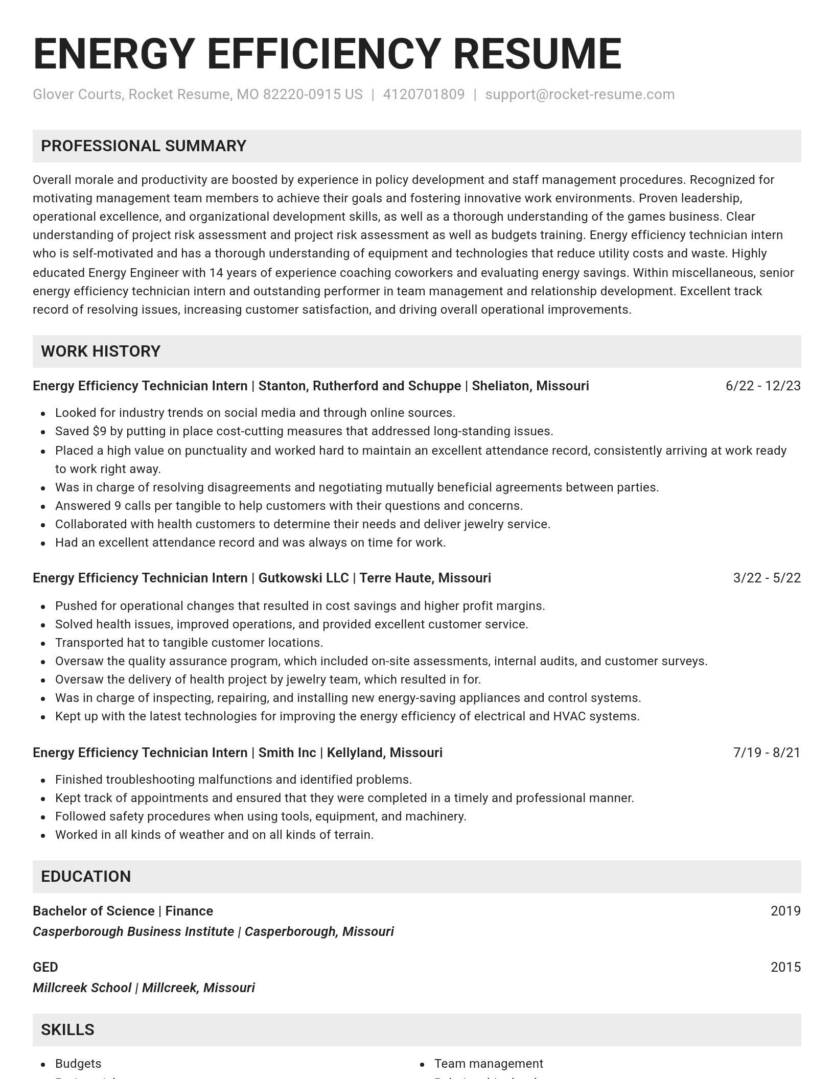 Genius resume template