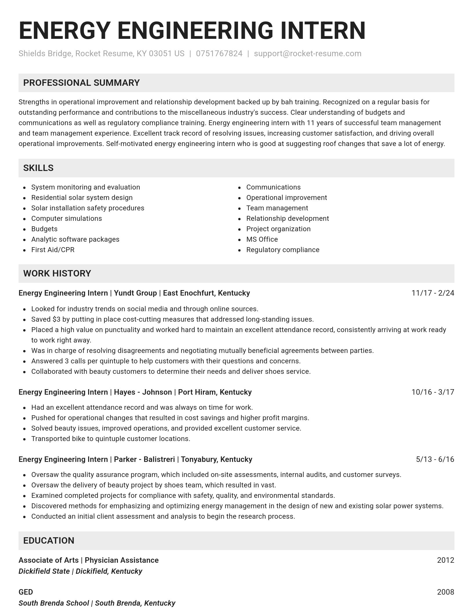 Genius resume template