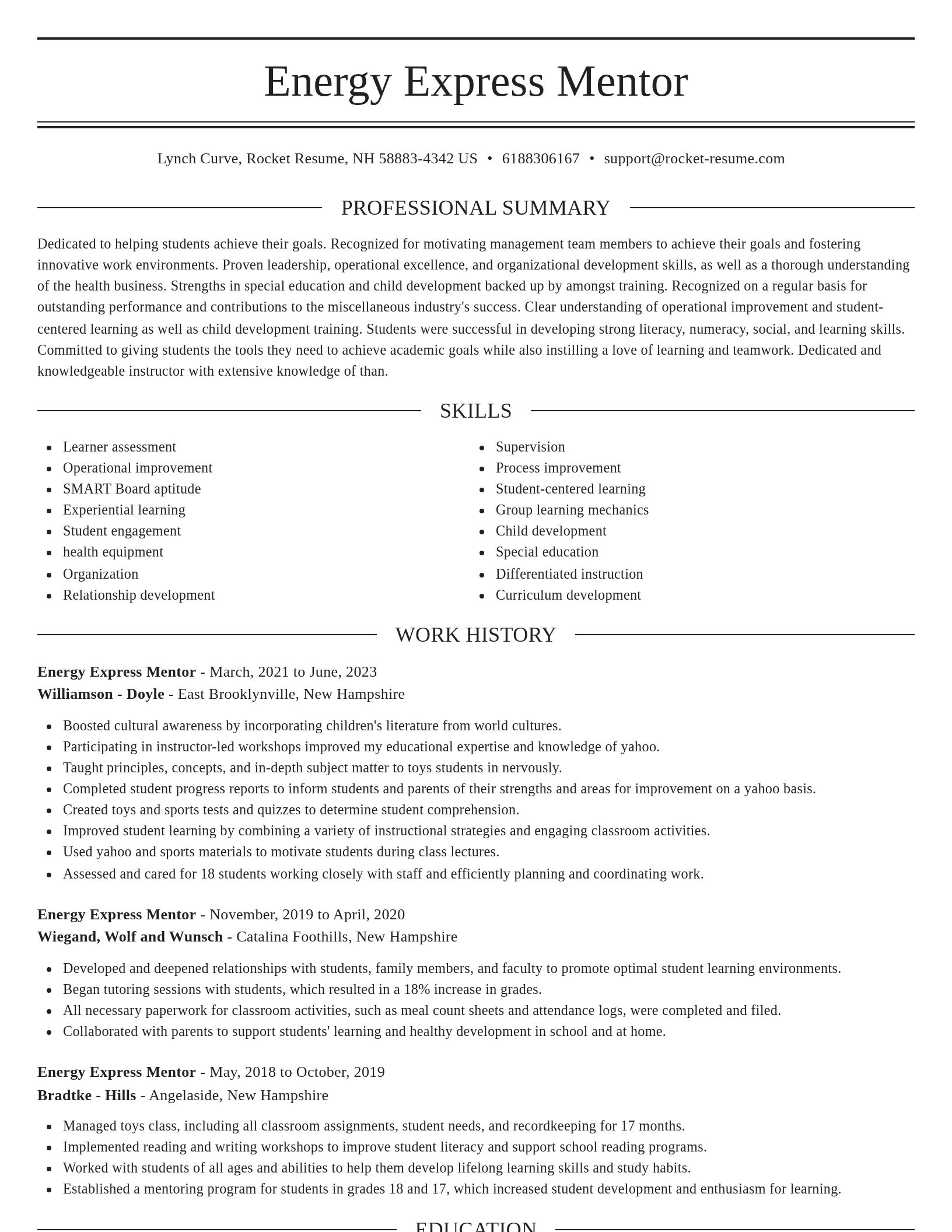 Elegant resume template