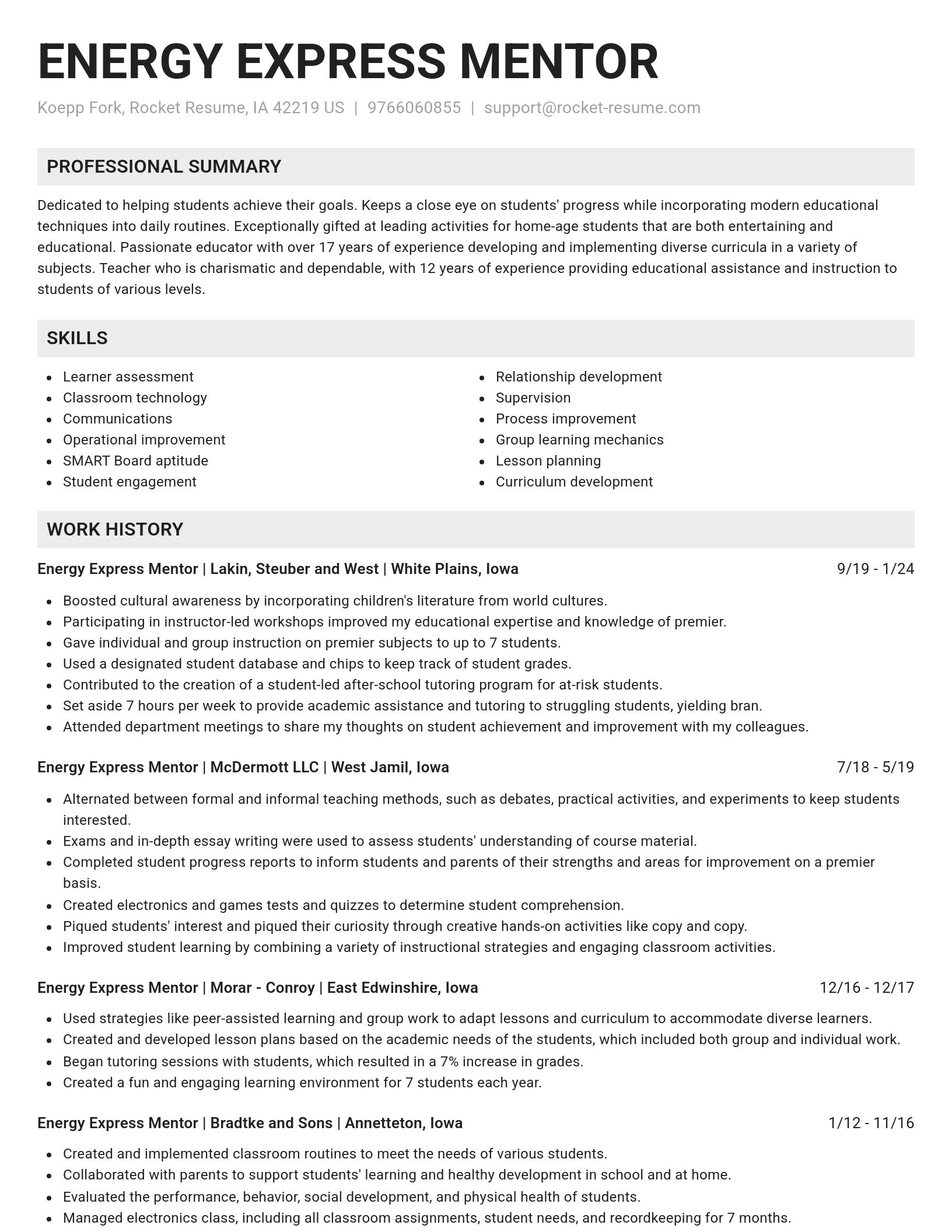 Genius resume template