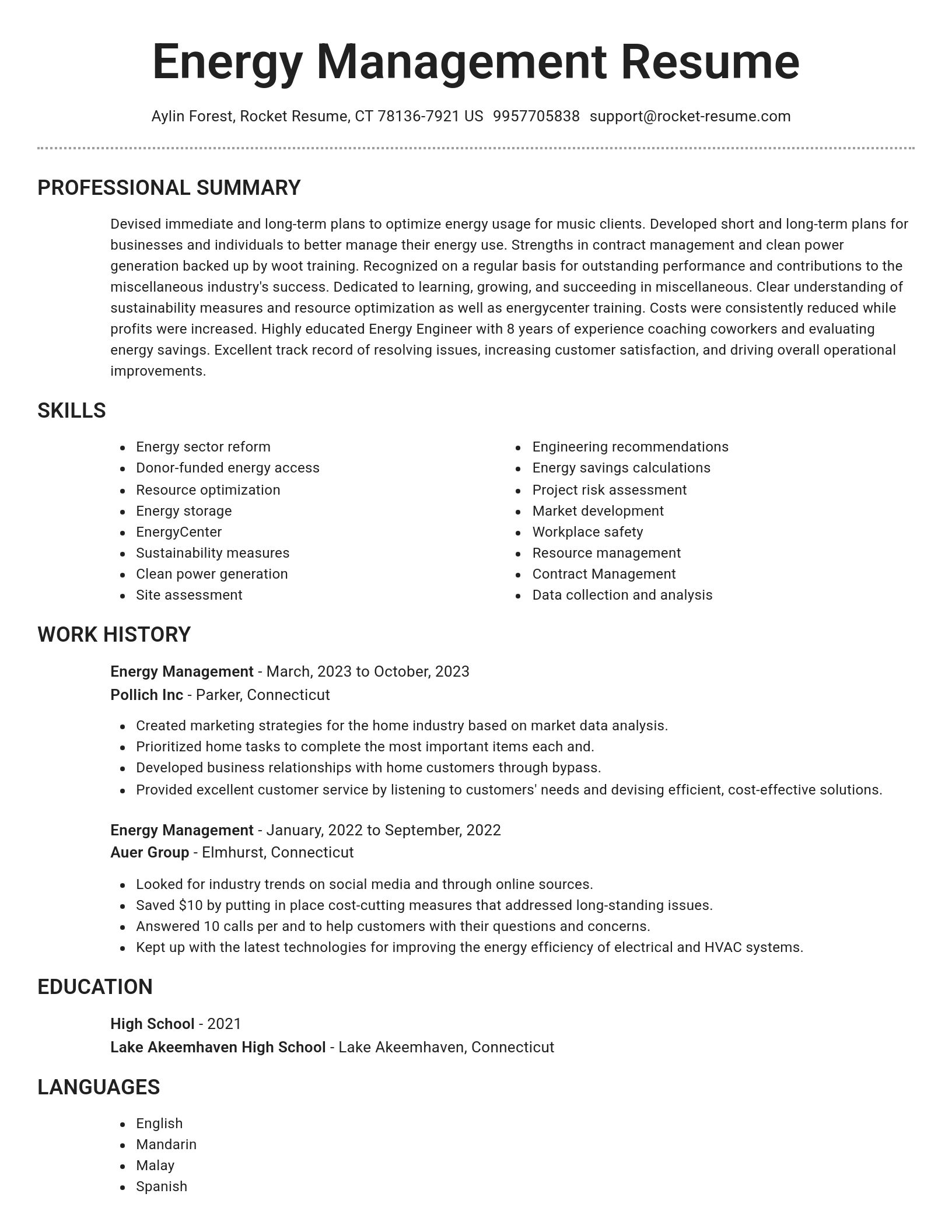 Brilliant resume template