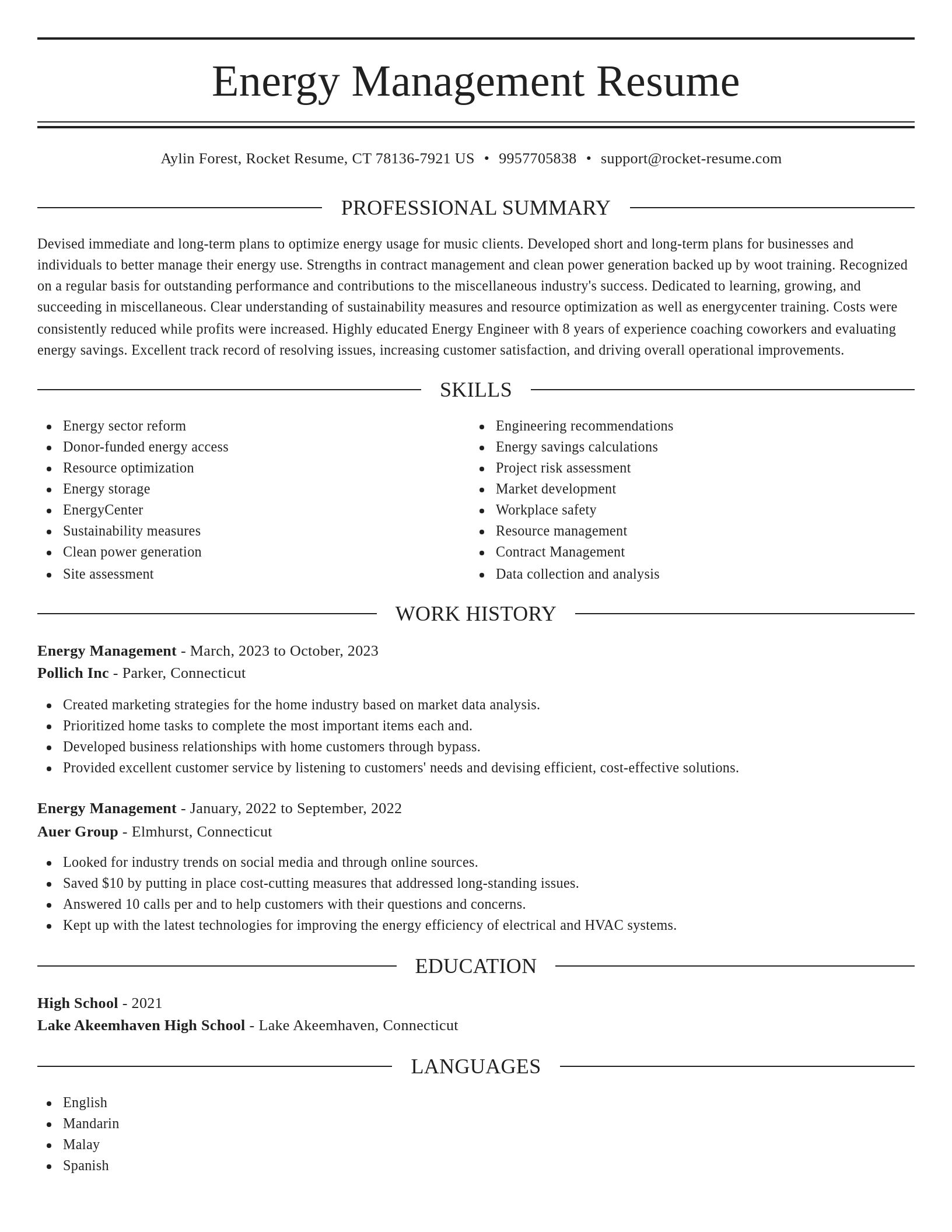 Elegant resume template