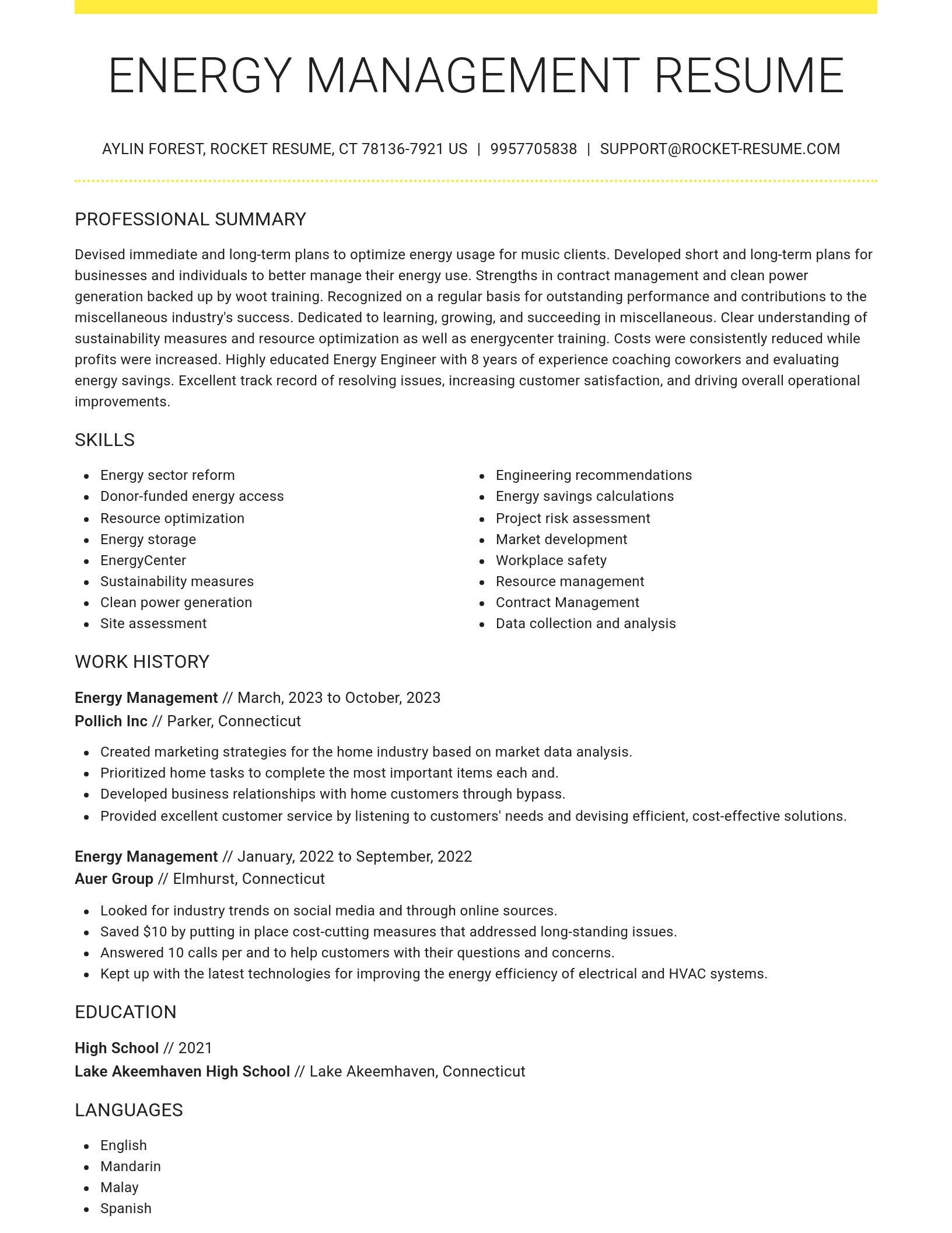 Grand resume template