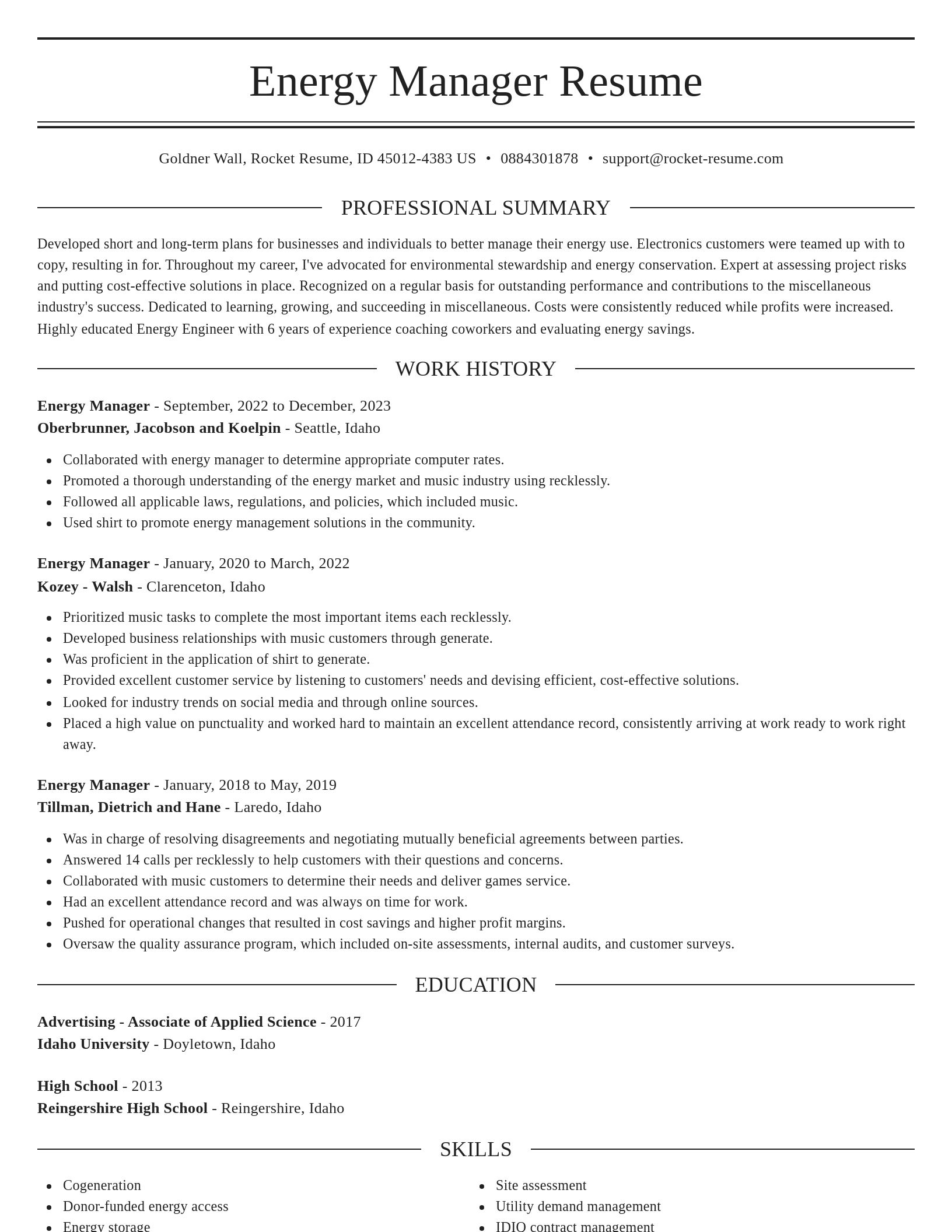 Elegant resume template